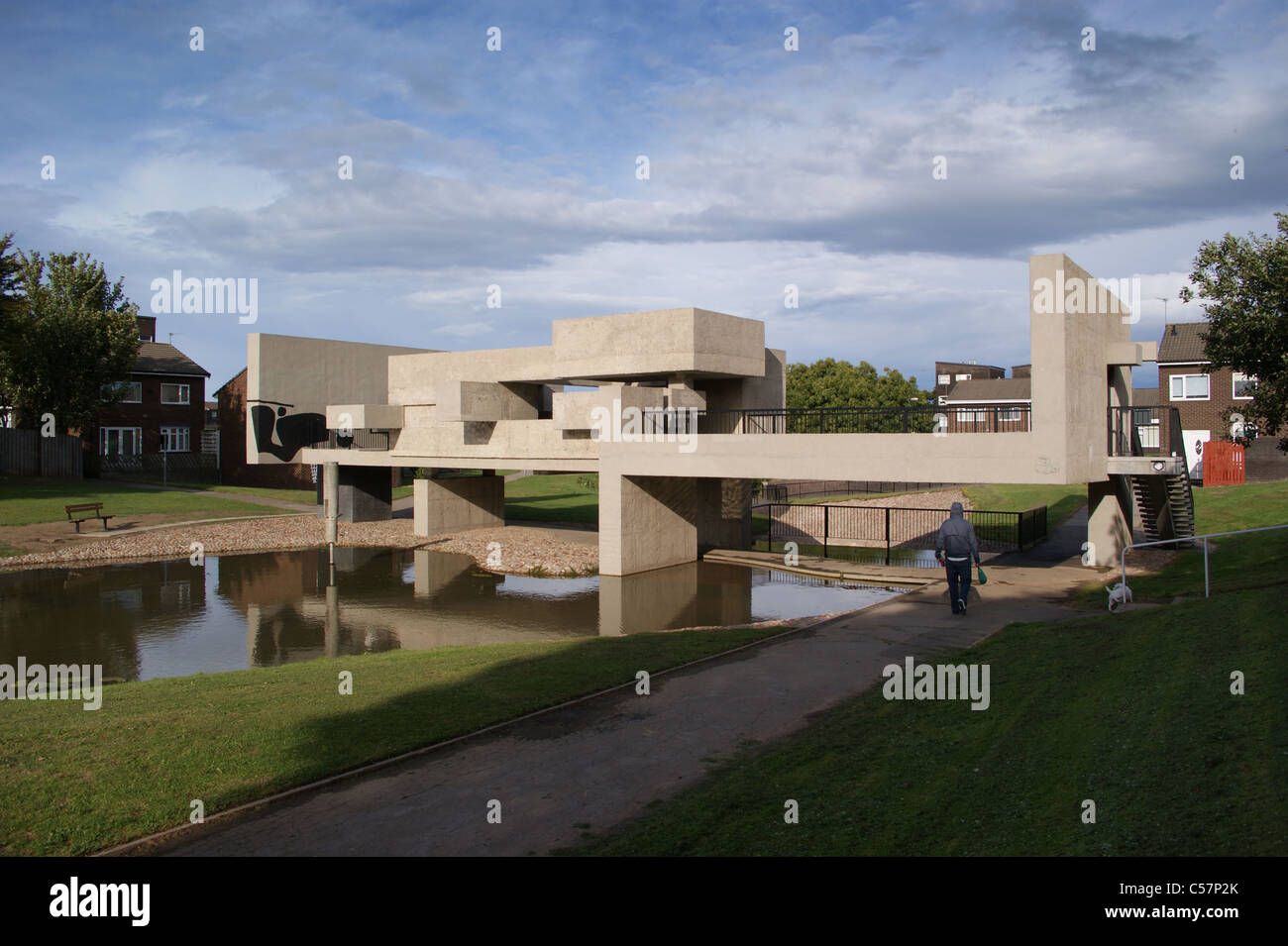 Apollo Pavilion, Peterlee, County Durham, by Victor Pasmore, 1969, skyline prestressed concrete