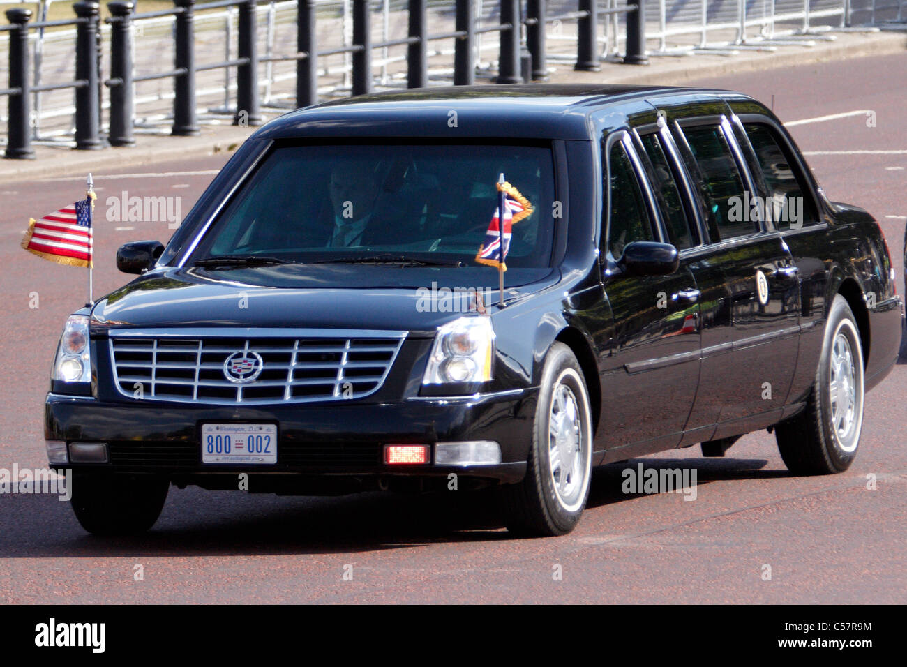 Protests during President Barack Obama's state visit to the UK in May 2011 Stock Photo