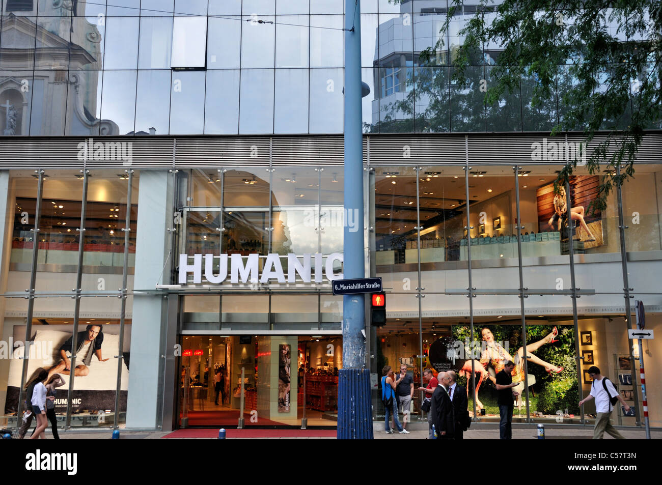 Humanic shop in Mariahilfer Strasse shopping street, Vienna, Austria,  Europe, June 2011 Stock Photo - Alamy