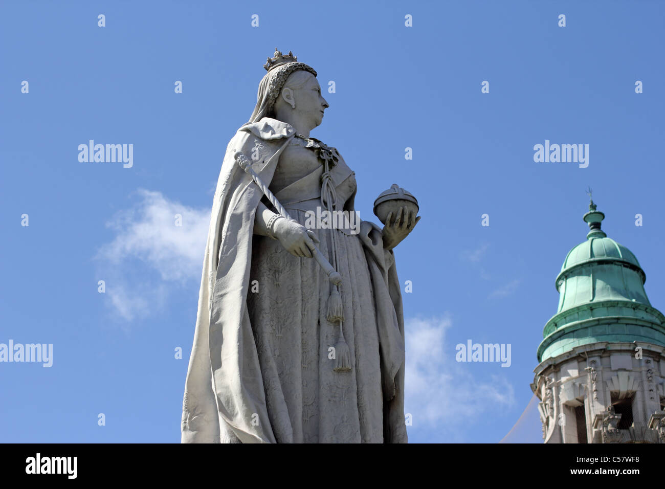 Statue of Queen Victoria outside Belfast City Hall, Belfast, Northern