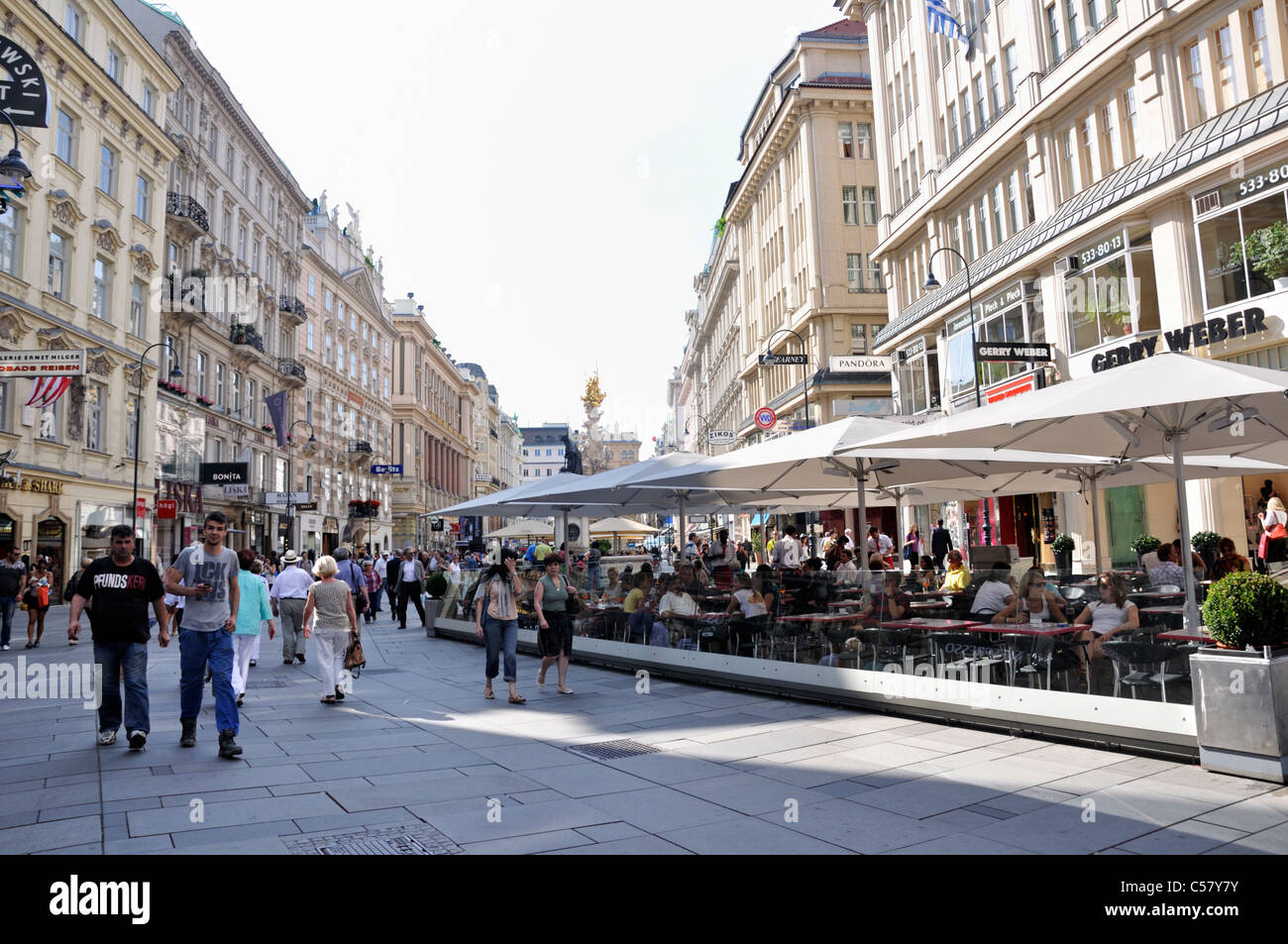 Shopping mile, retail strip, Graben Street, Vienna, Austria, Europe, June 2011 Stock Photo