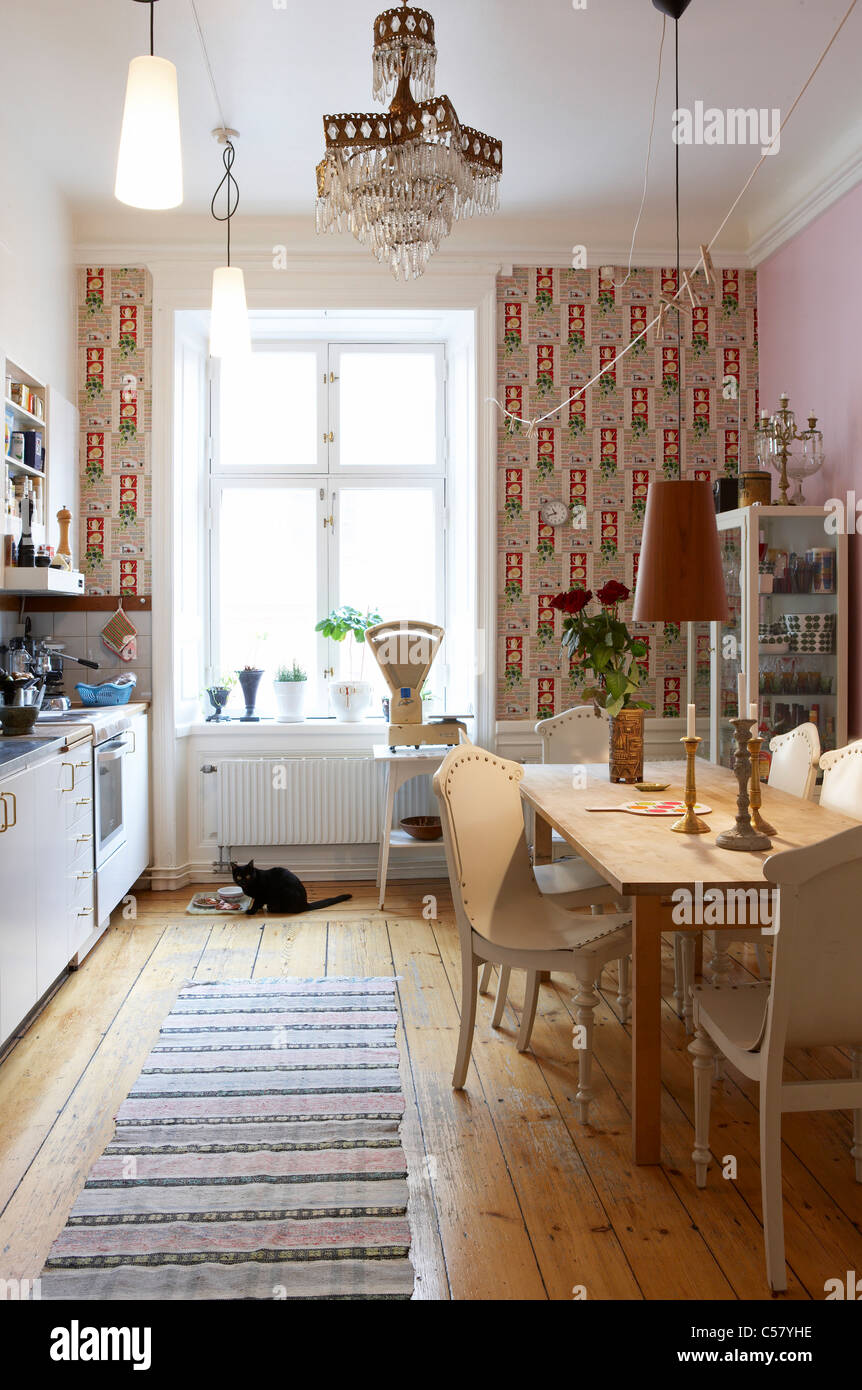 17th Century Apartment With Modern Retro Interior Stockholm Stock