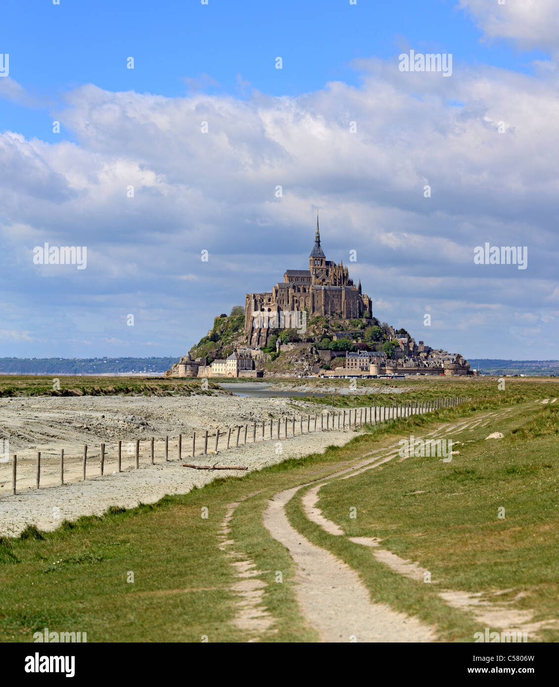 France, French, Europe, European, Western Europe, Architecture, building, City, Mont Saint-Michel, Manche department, Lower Norm Stock Photo
