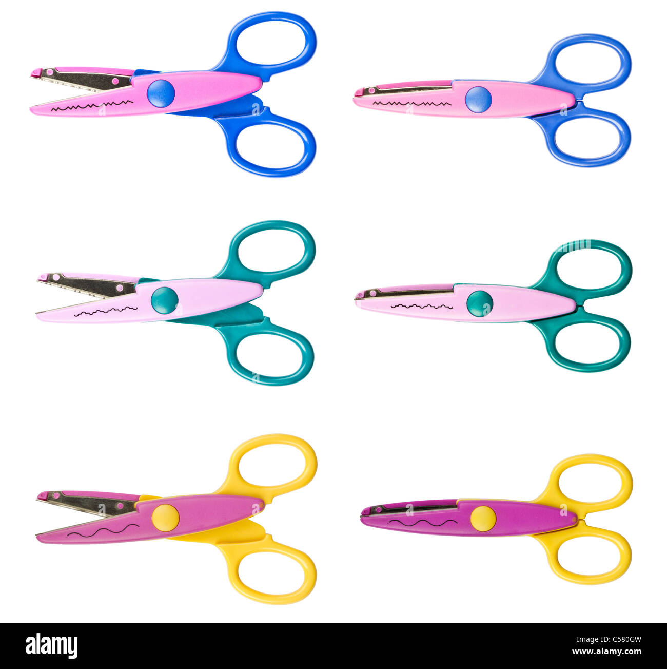 Scrapbooking Scissors Icons Stock Photo, Royalty-Free