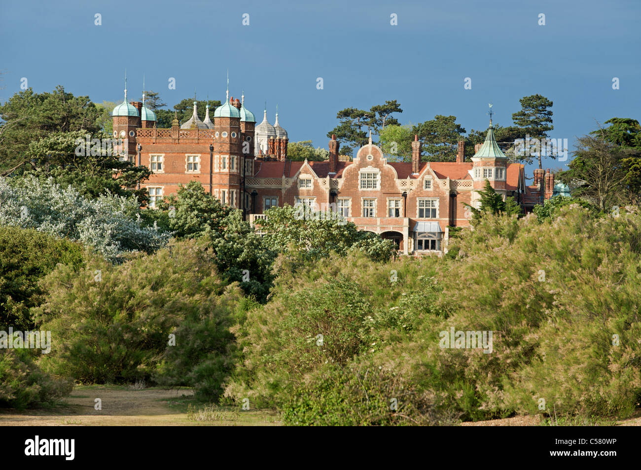 Bawdsey Manor on the Suffolk coast. Stock Photo