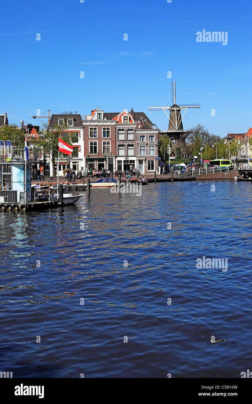 Netherlands, Holland, Europe, European, Western Europe, City, architecture, building, Leyden, Dutch Stock Photo