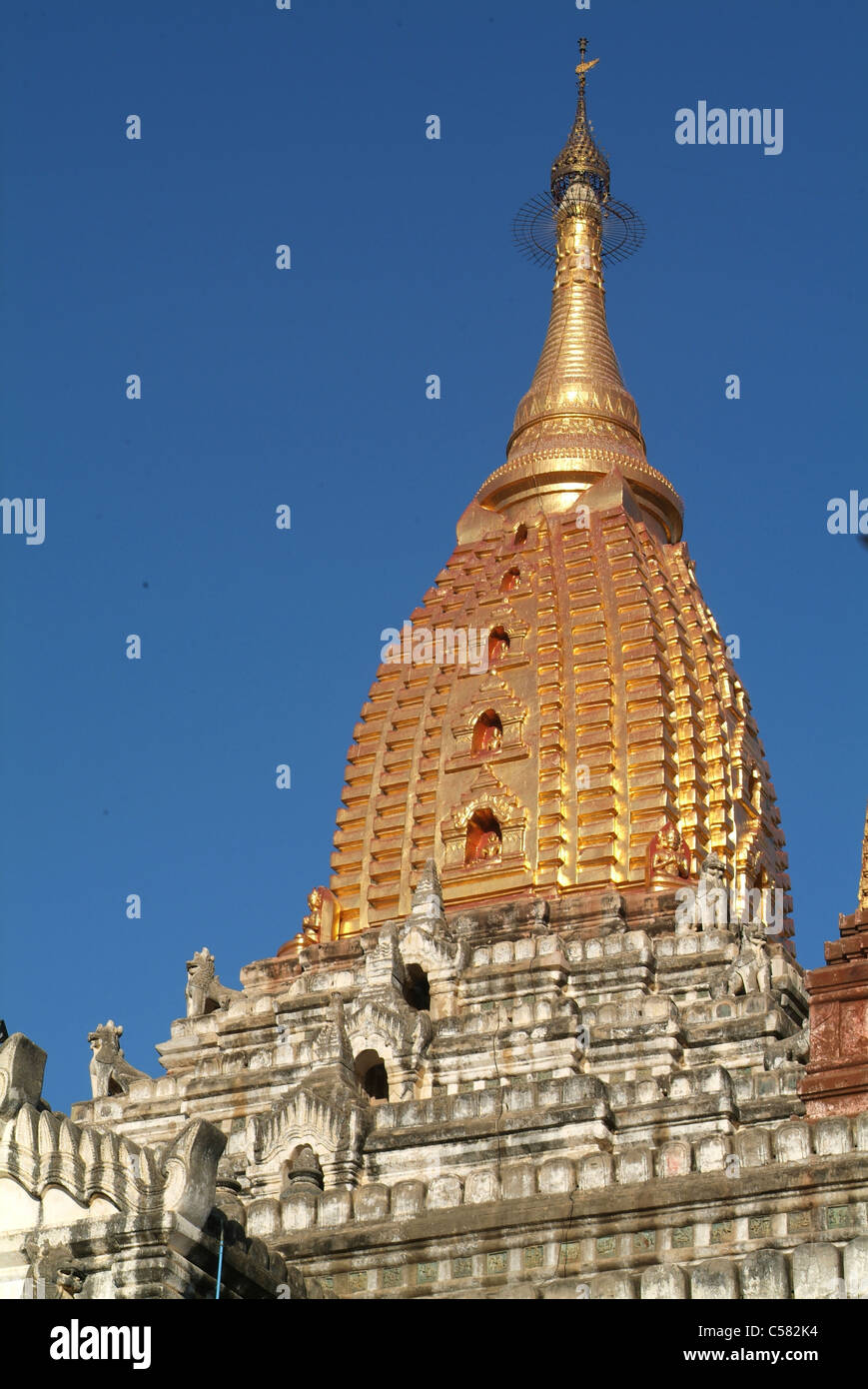 Asia, Burma, Myanmar, Bagan, temple, Ananda, dome, Stock Photo