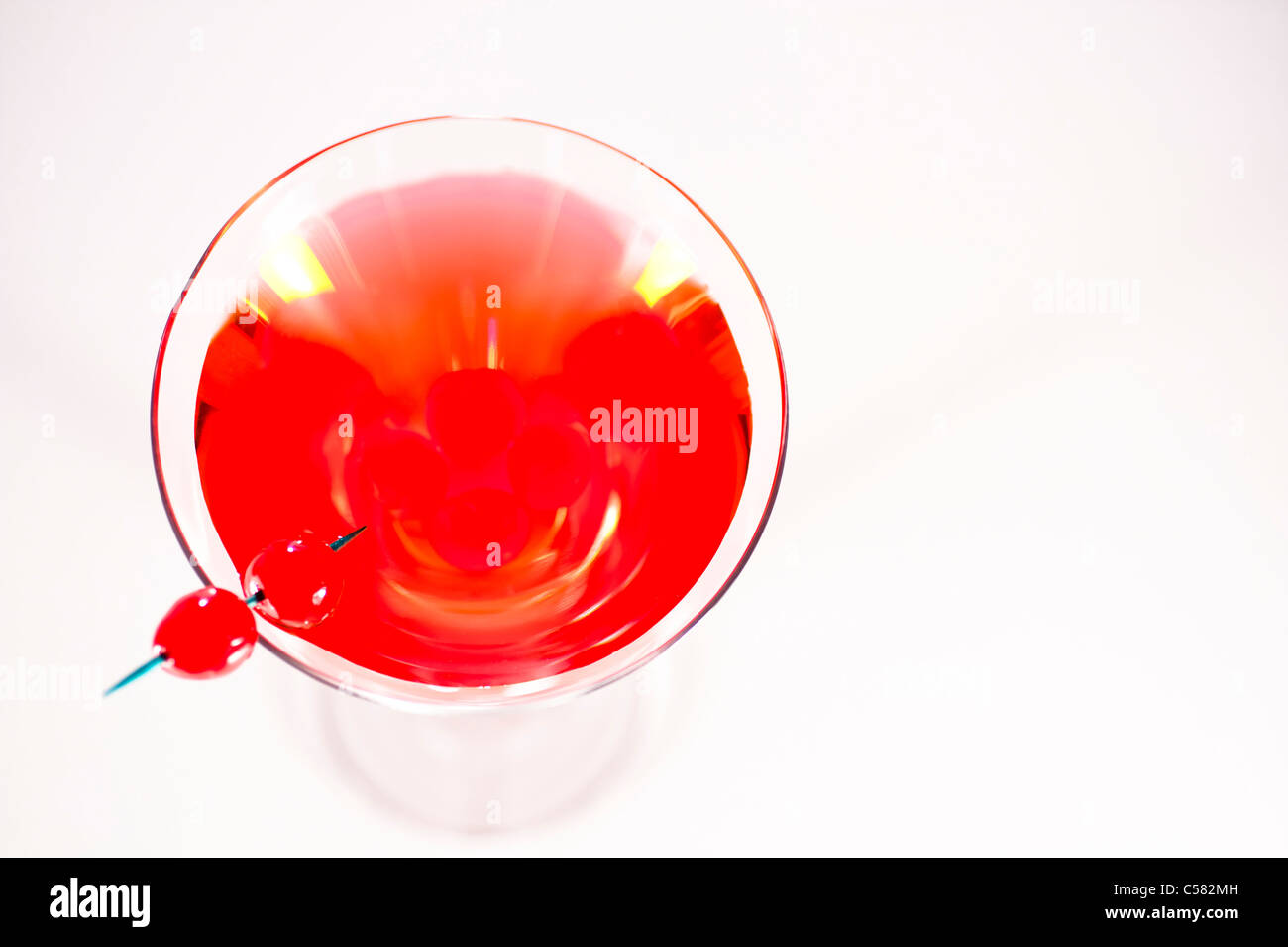 A delicious Cherry Martini. Stock Photo