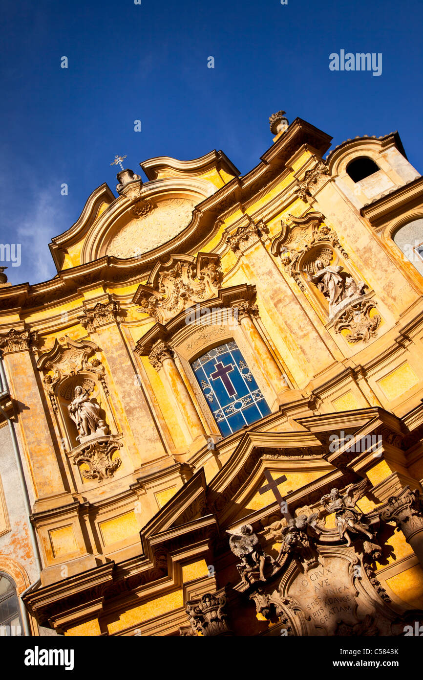 Ornate facade of Chiesa Santa Maria Maddalena (Mary Magdalen), Rome ...
