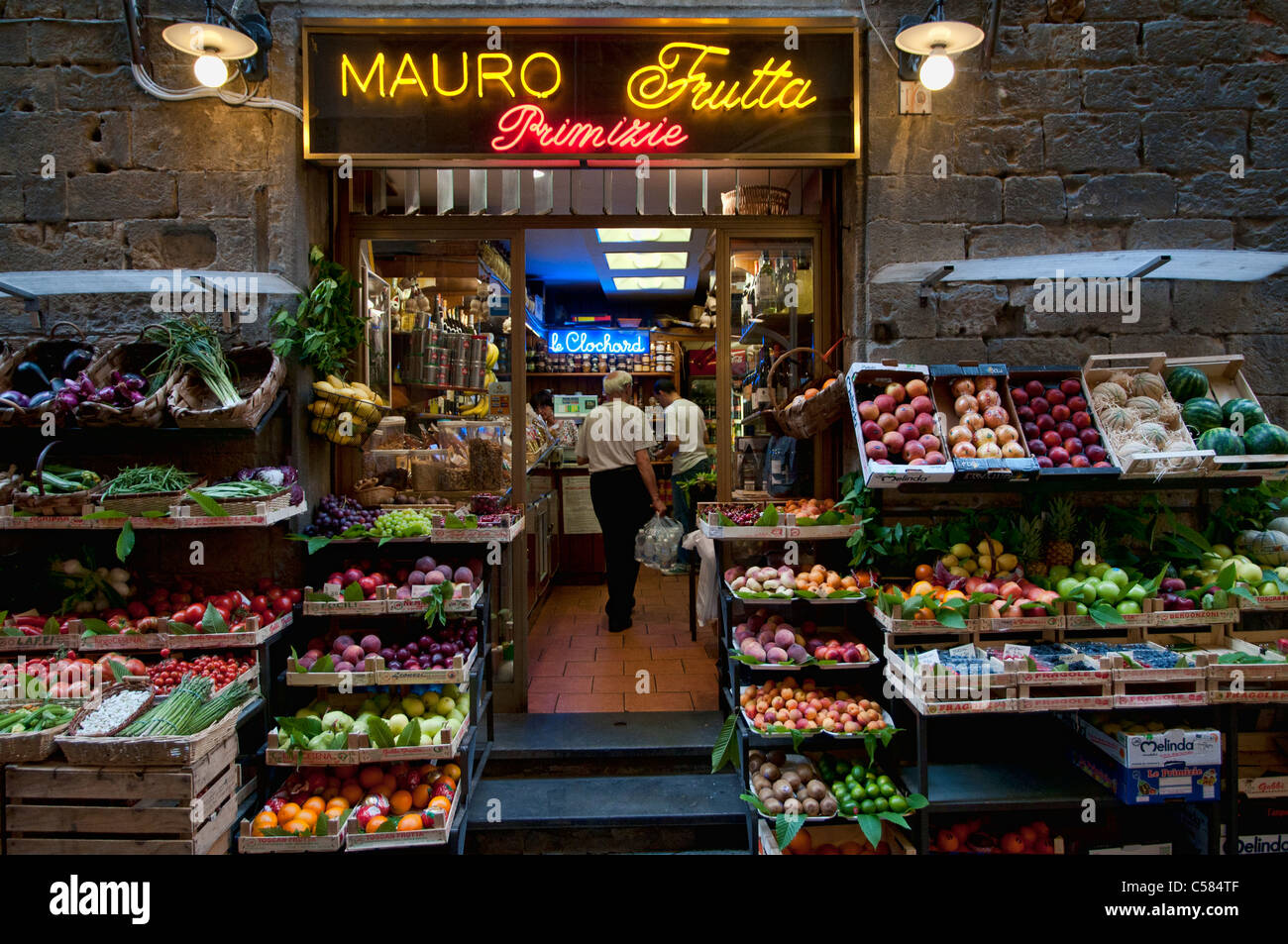 Traditional fruit shop in Florence Stock Photo Alamy
