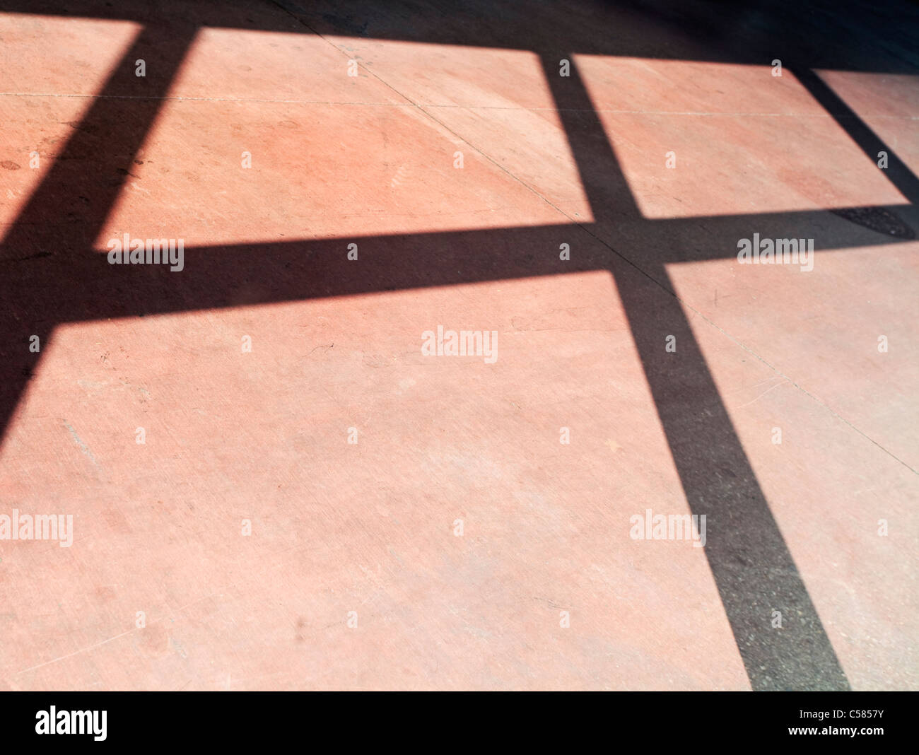 shadow of window frame on floor of building Stock Photo - Alamy