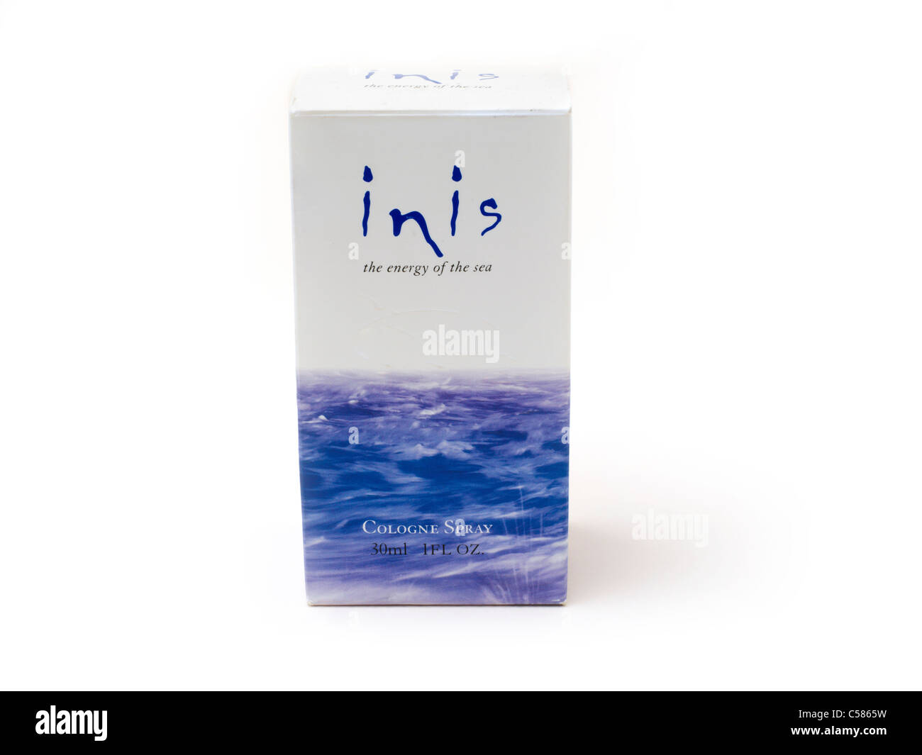 Perfume Cologne for Men and Women Inis Energy of the Sea Packet and Bottle Androgynous Stock Photo