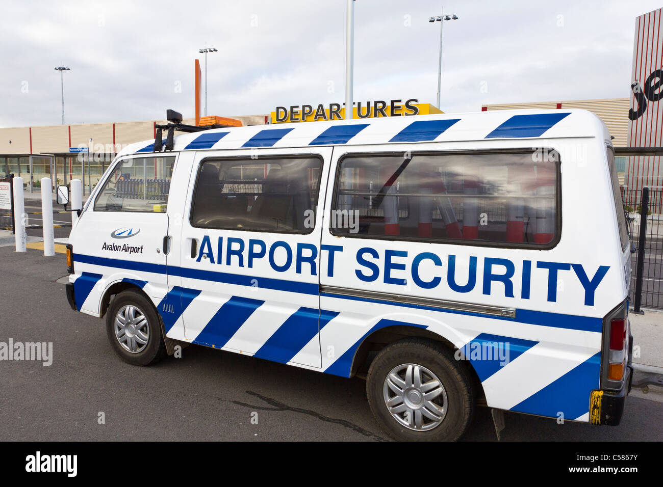 Airport Security van at Avalon Airfield Melbourne. Stock Photo