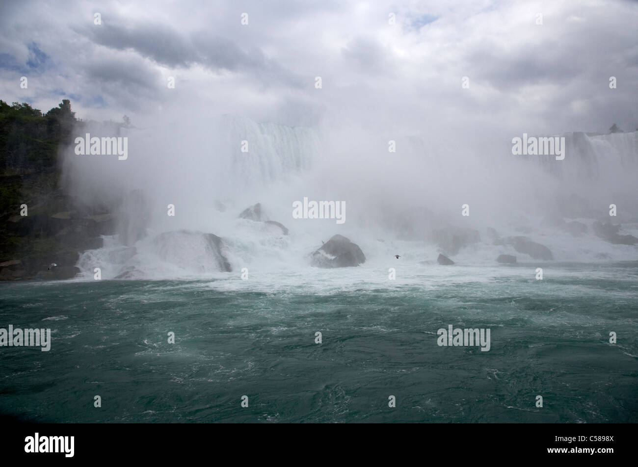 beneath the american falls at niagara falls ontario canada Stock Photo
