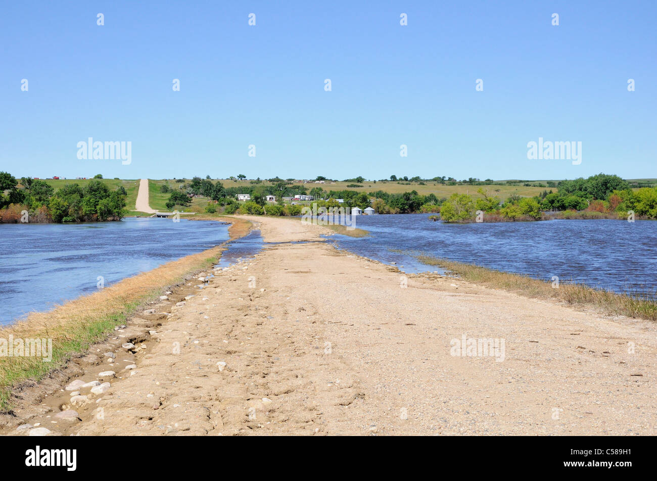 The flooded Souris River in North Dakota, United States Stock Photo Alamy
