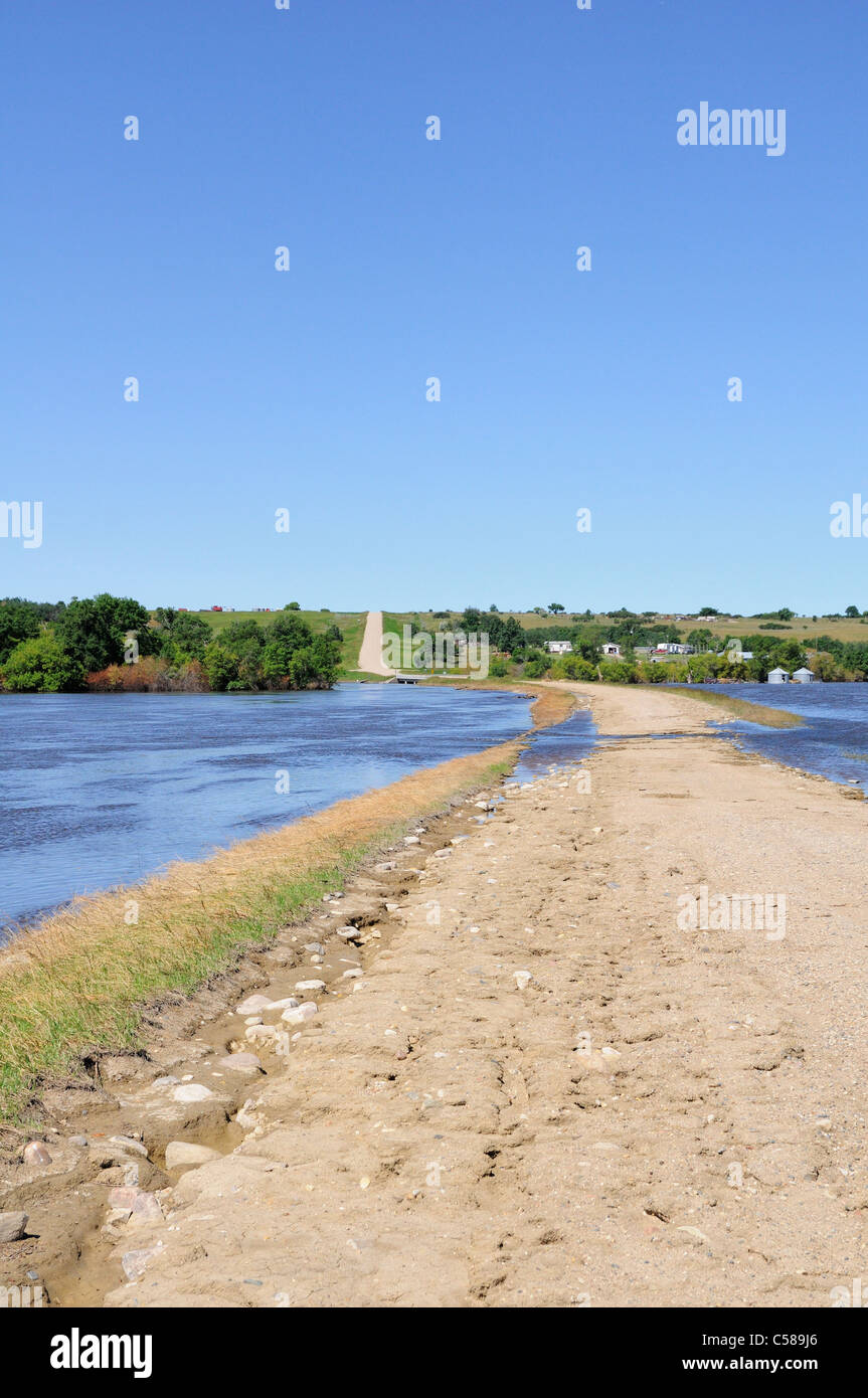 The flooded Souris River in North Dakota, United States Stock Photo Alamy