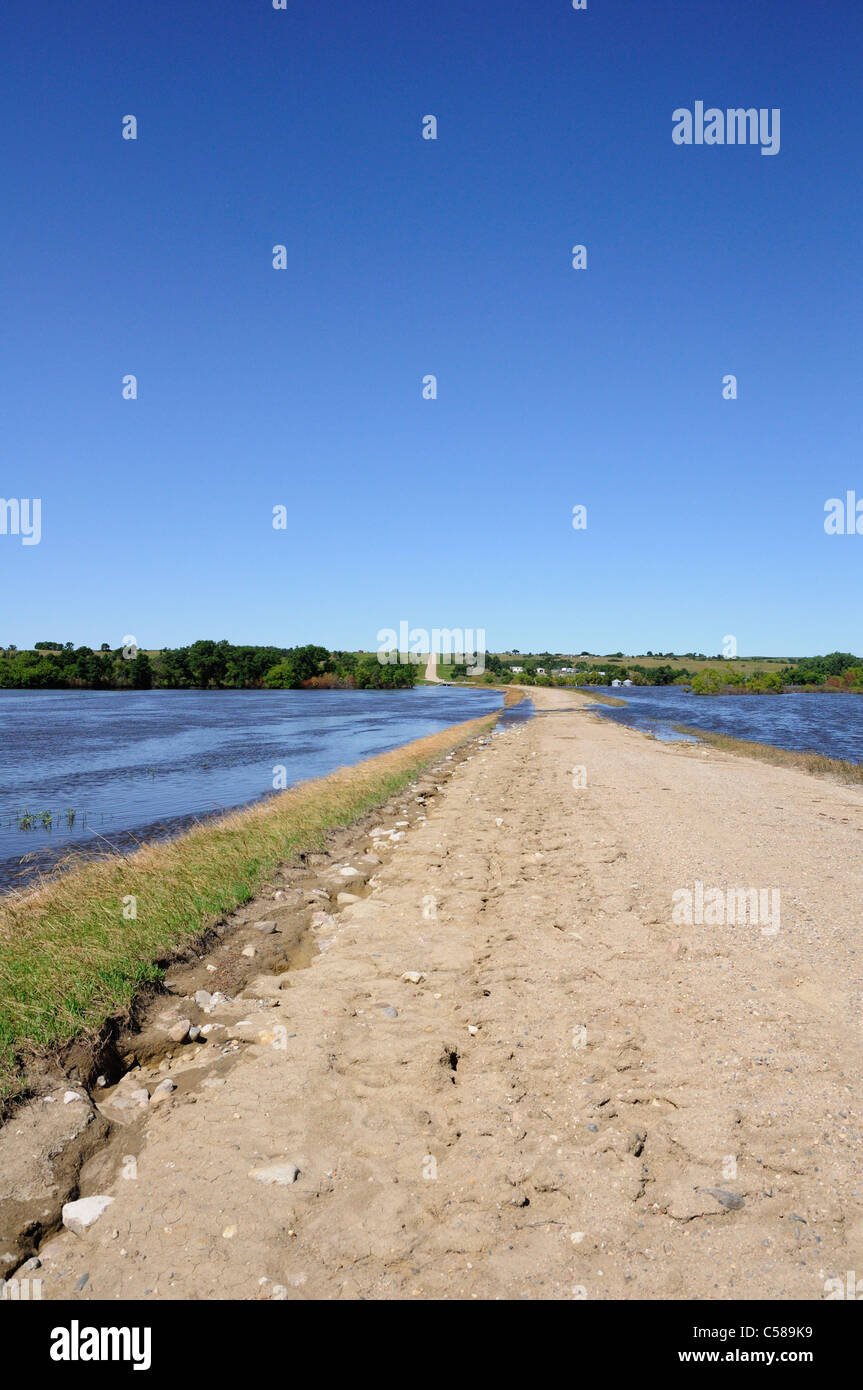 The flooded Souris River in North Dakota, United States Stock Photo Alamy