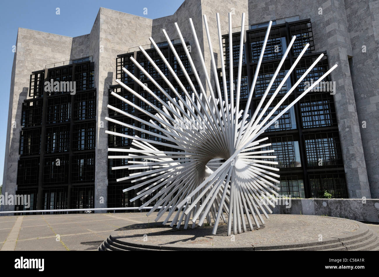 Sculpture, vitality, vital force, Andreu Alfaro, Jockel Fuchs place, Mainz, Rhineland-Palatinate, Germany, Europe Stock Photo