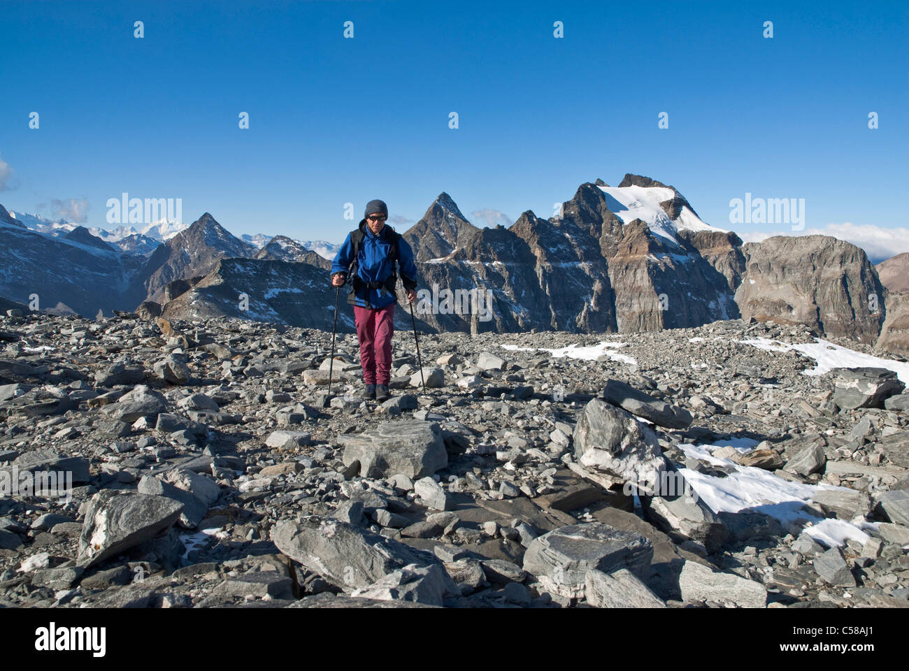 3000, adventures, Alps, Alpinism, alpinist, alpine traveller, alpine walking, alpine wandering, mountains, mountaineering, mount Stock Photo