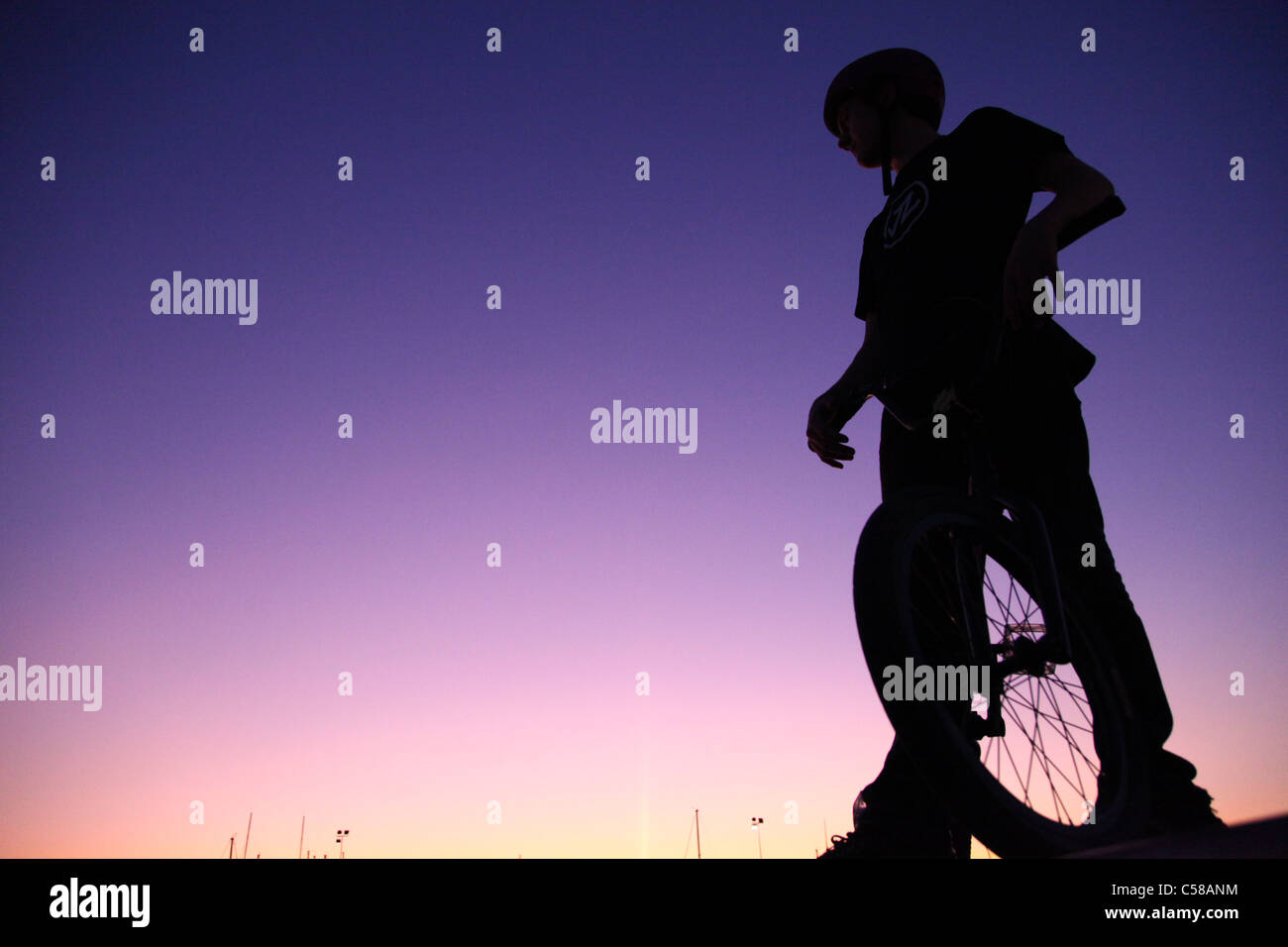 BMX bike, biker, bicycle, Greece Stock Photo Alamy
