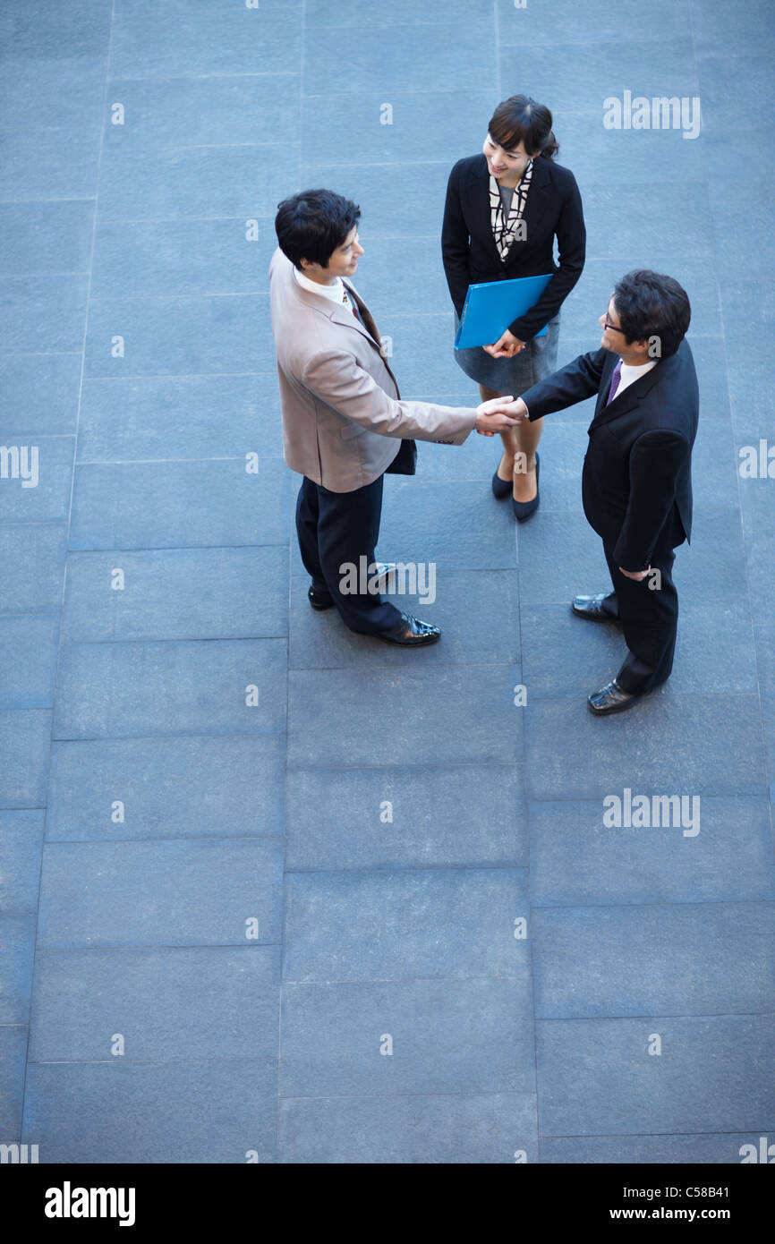 business people shaking hands Stock Photo
