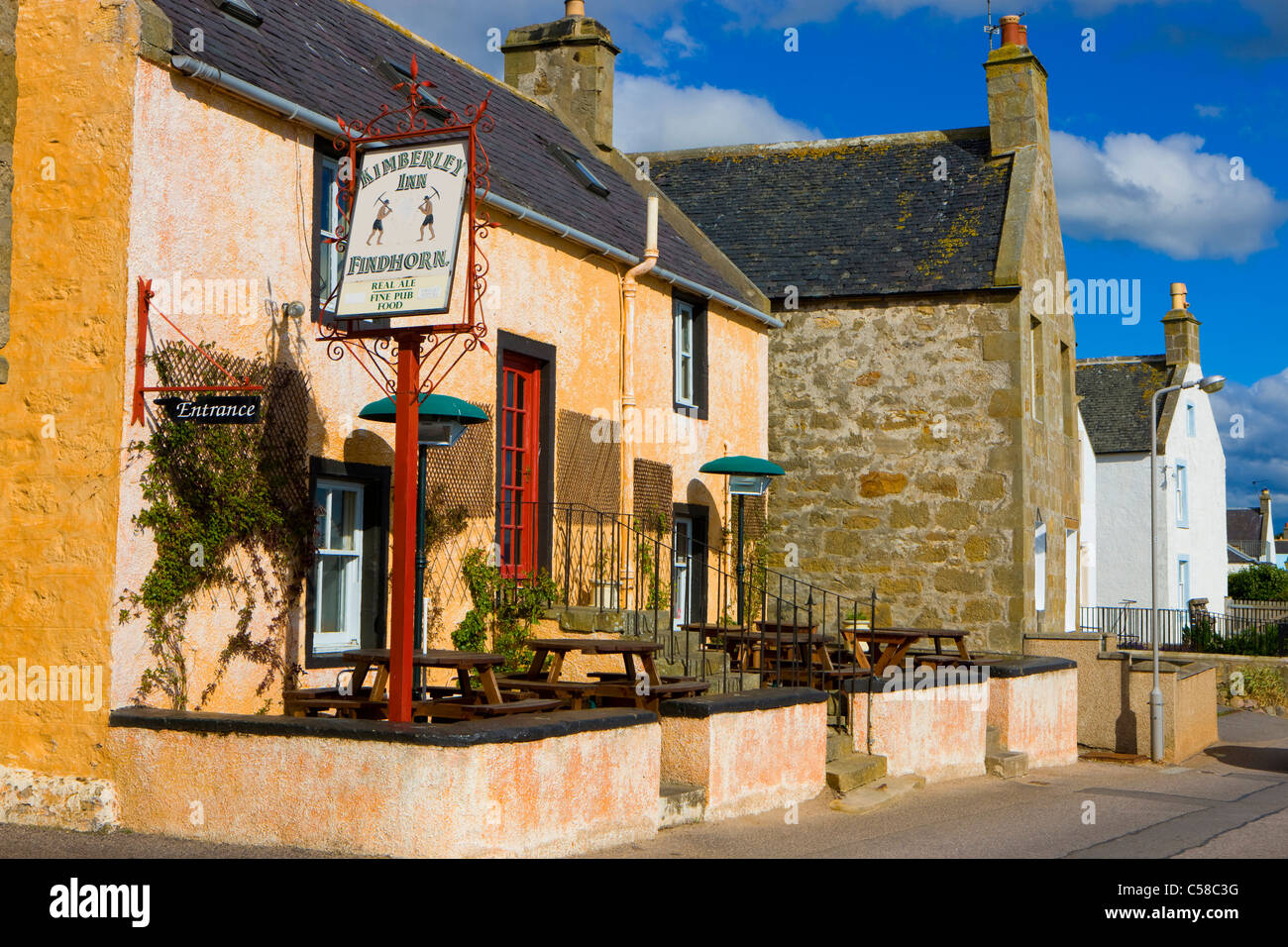 Findhorn, Great Britain, Scotland, Europe, village, houses, homes