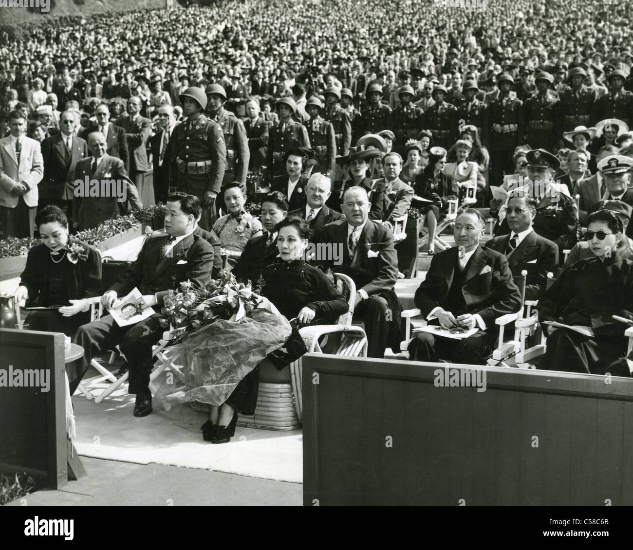 MADAME CHIANG KAI-SHEK (Soong May-ling) at the Hollywood Bowl June 1943 ...