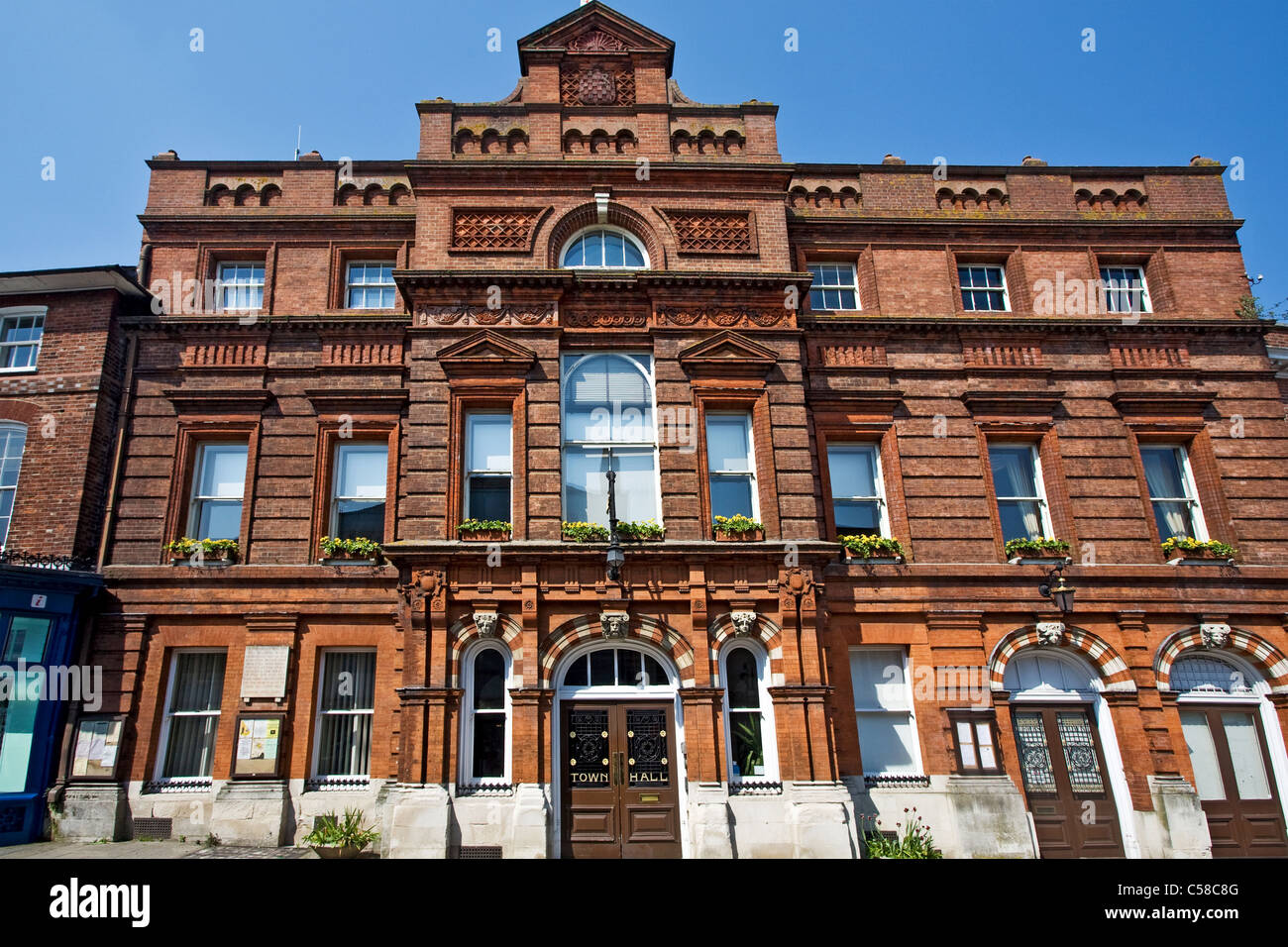 Lewes Town Hall, High Street, Lewes, East Sussex Stock Photo