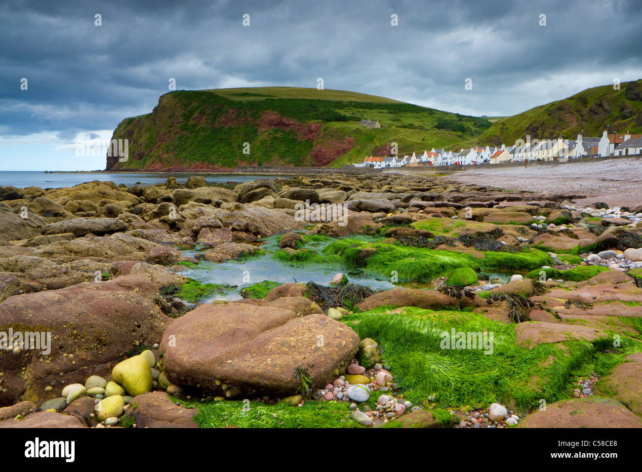 Pennan, Great Britain, Scotland, Europe, sea, coast, tides, low, ebb
