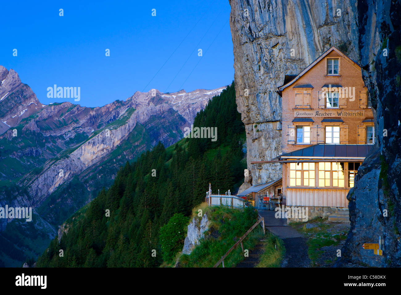 Äescher, Switzerland, Europe, canton Appenzell, Innerrhoden, Alpstein