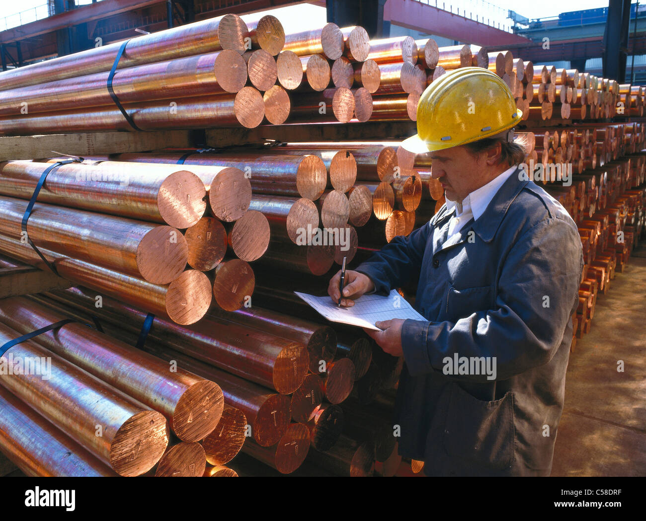 bar, economy, commodity, copper, copper bars, foreman, industry, making