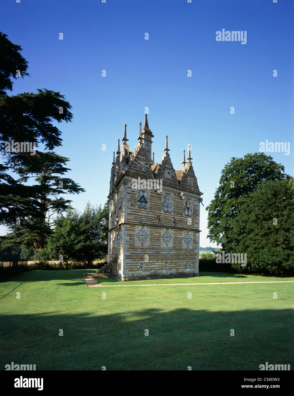 Rushton Triangular Lodge. View from the North East. 1597 Stock Photo