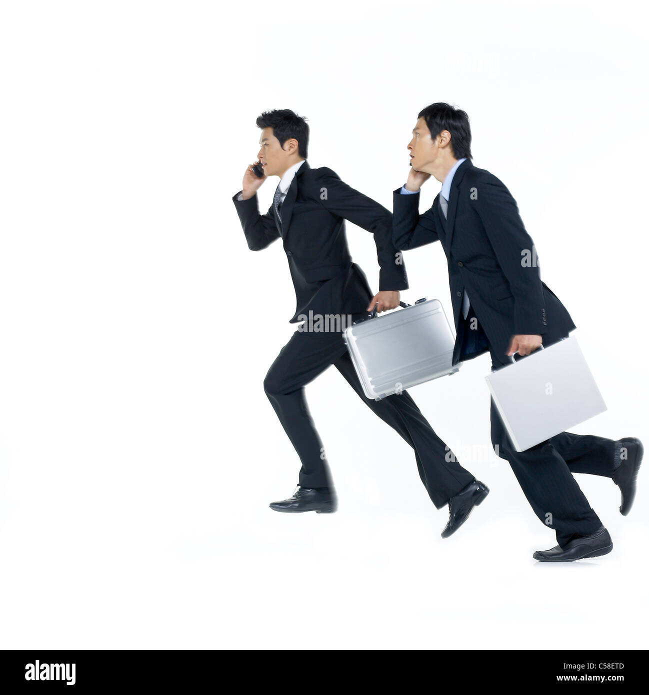 Portrait of Businesspeople Cheering Stock Photo - Alamy