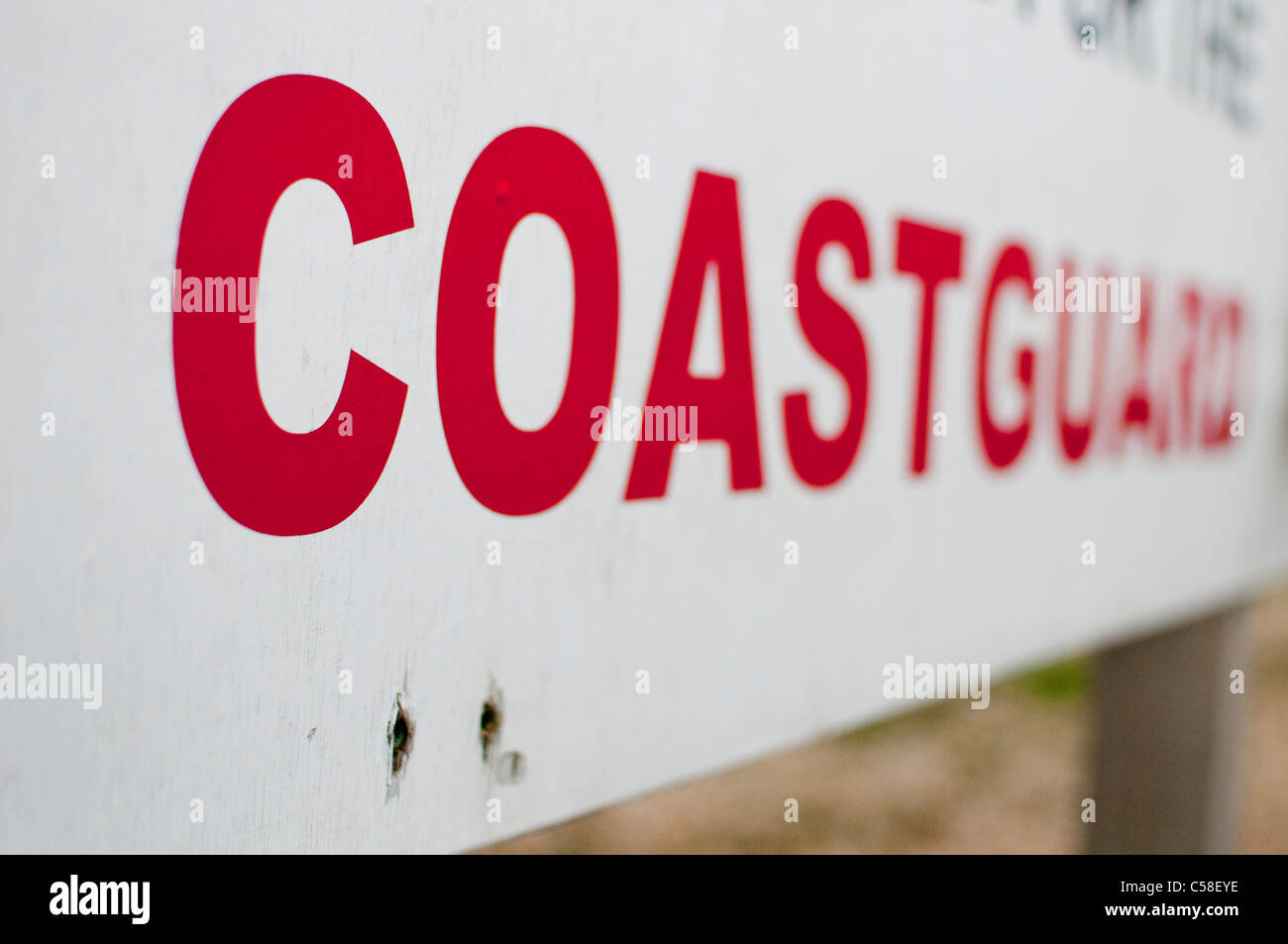 coastguard sign Stock Photo