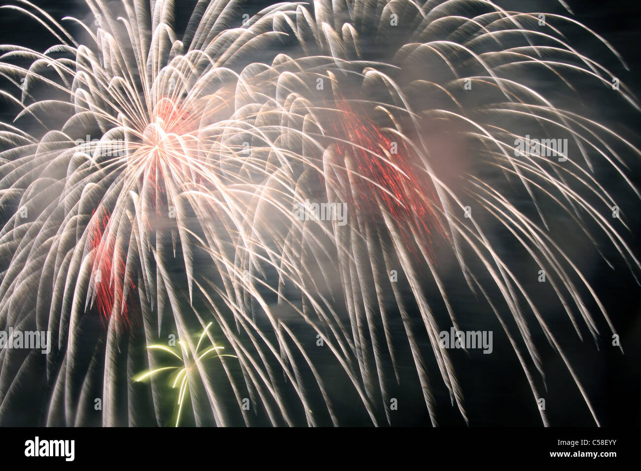 Explosion, party, fête, party, fireworks, lights, August, night, noise Stock Photo