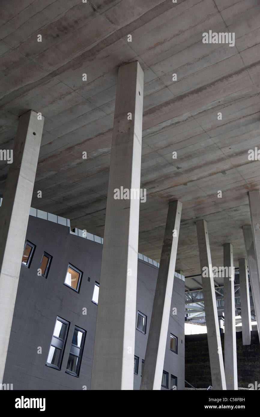 Beneath the new Holmenkollen Ski Jump, Oslo Norway Stock Photo