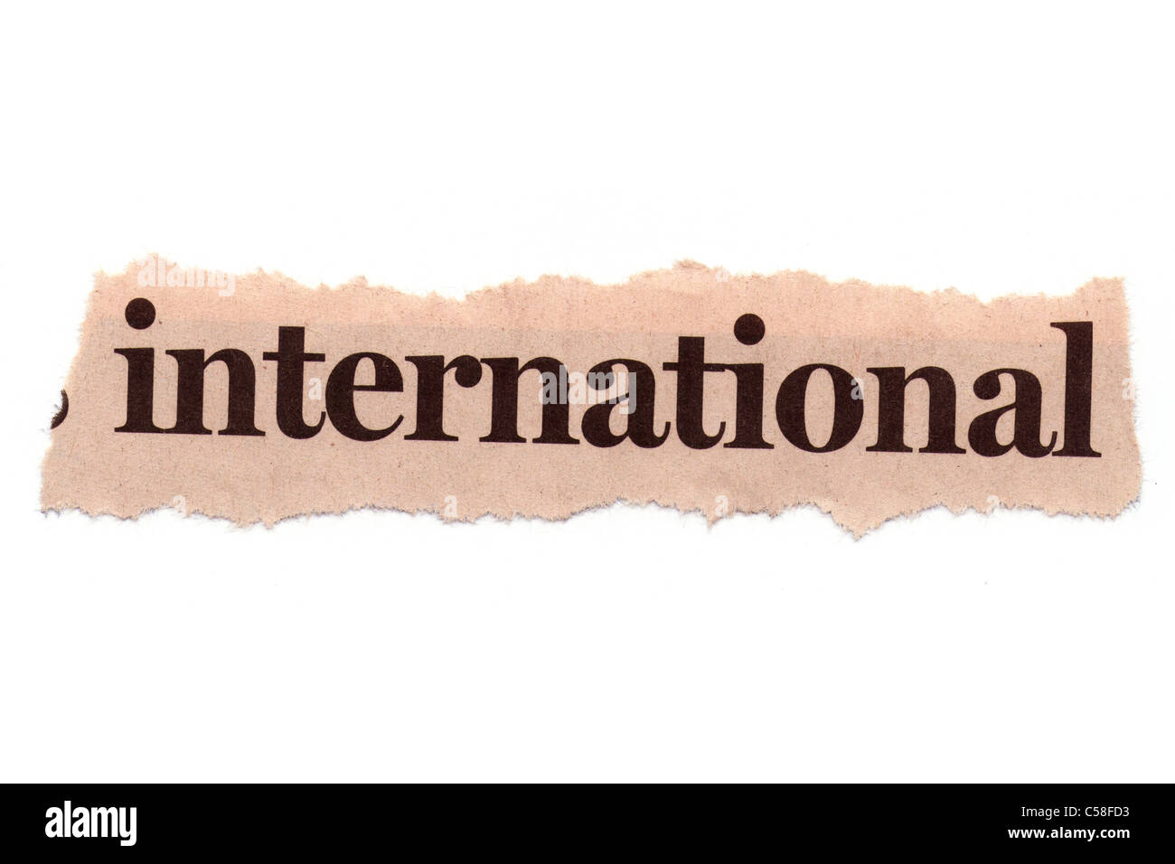 International scrapbook headline Stock Photo Alamy