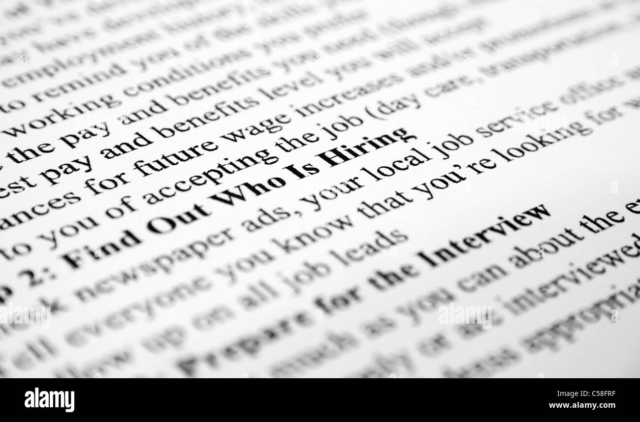 Job Finding Tips Article Stock Photo Alamy Job Finding Tips Article Stock Photo Alamy