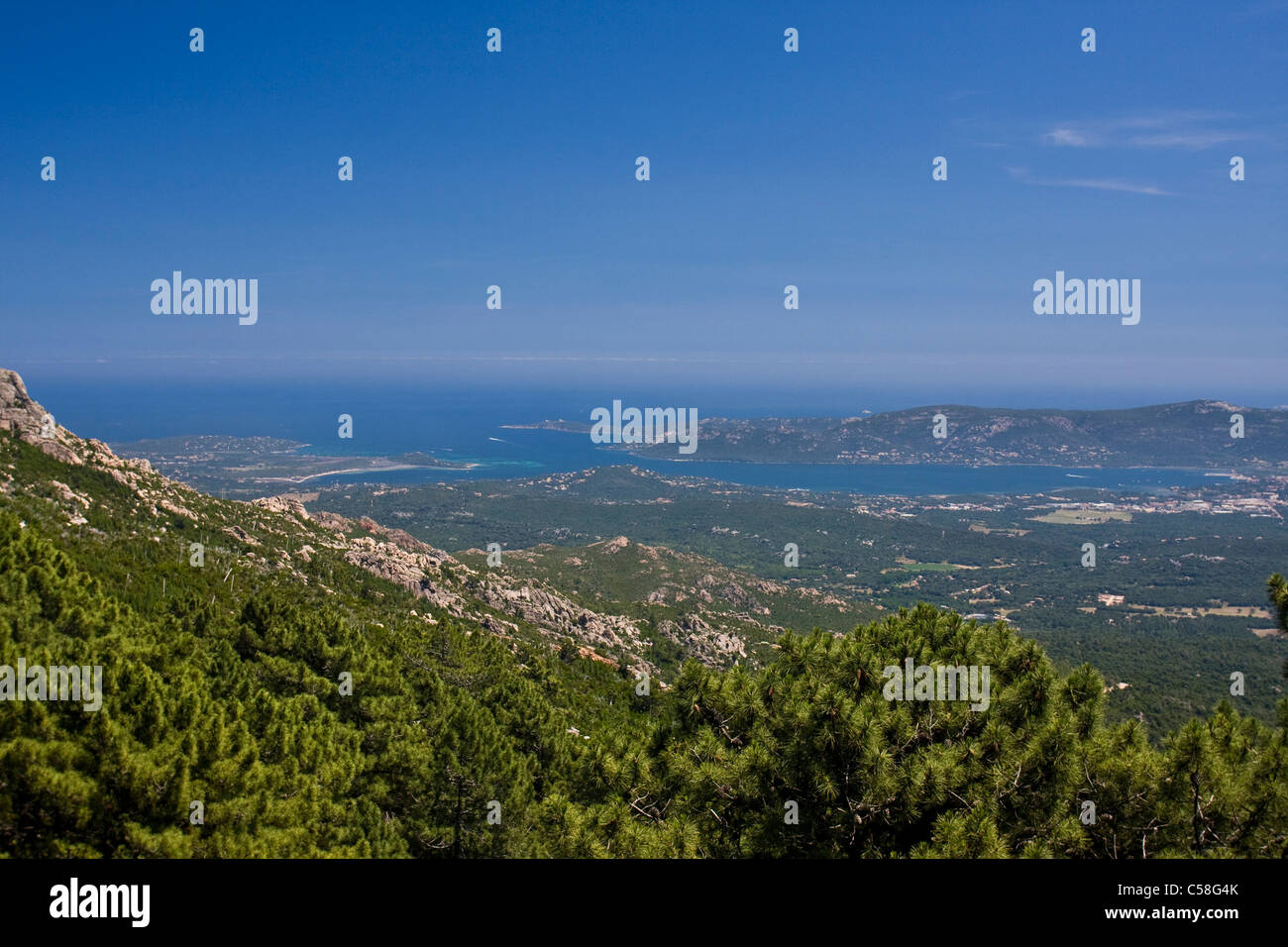 Corsica, France, Landscape, peak, Bavella pass, golf, Porto Vecchio