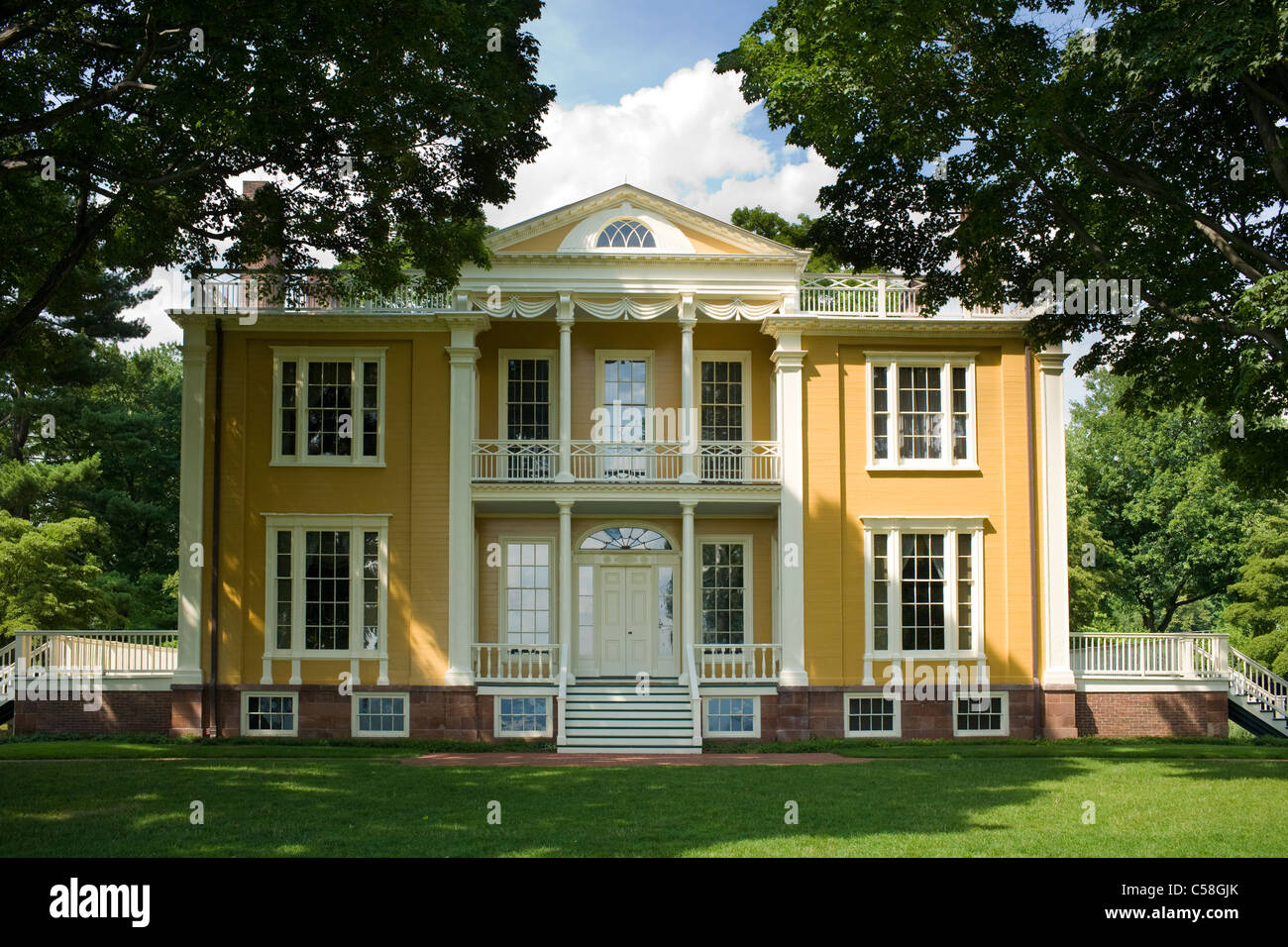 Boscobel restoration, gilded age mansion in Cold Spring, Putnam County, Hudson Valley, New York State Stock Photo