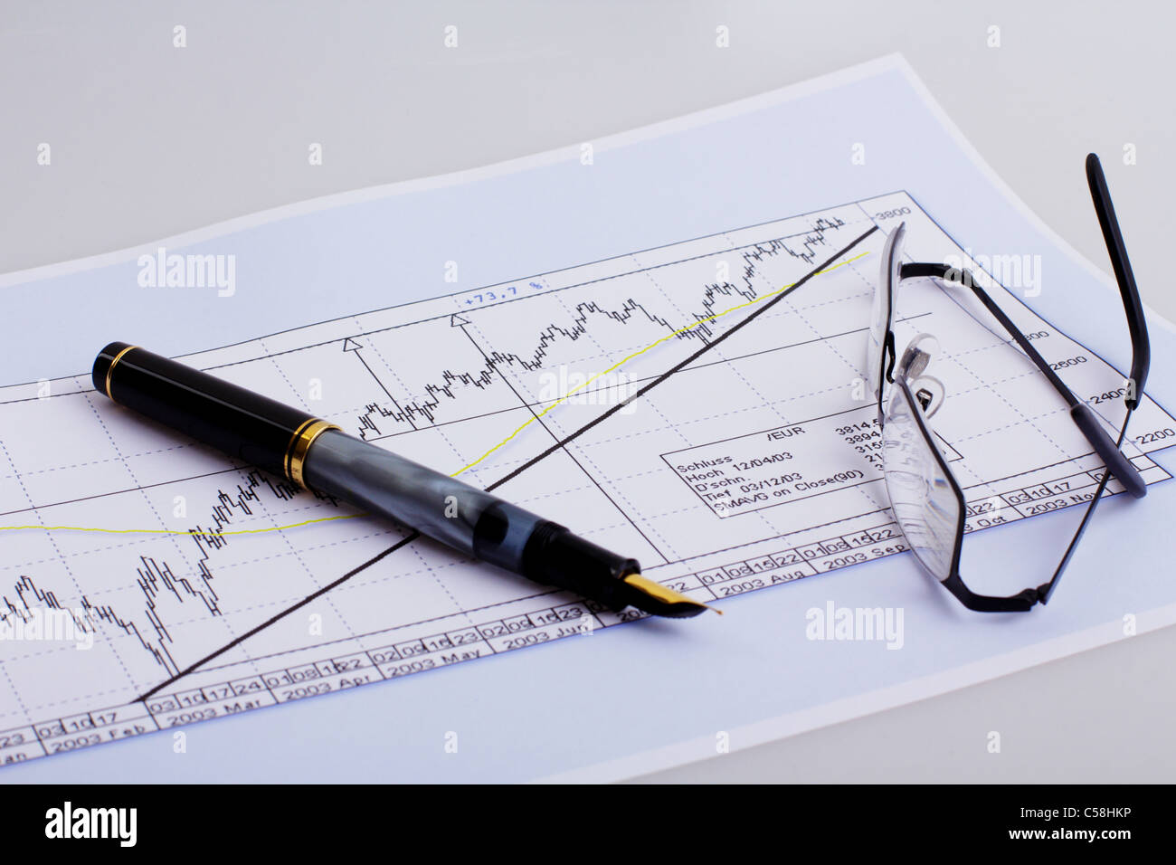 stockchart glasses and fillers on Stock Photo