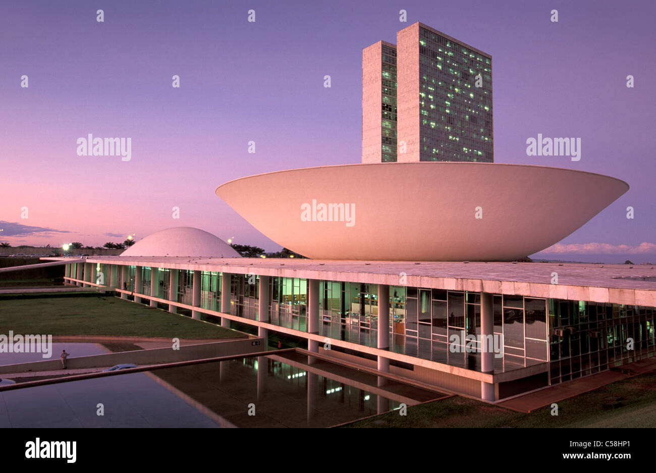 Parliament, Brasilia, Brazil, South America, building, architecture Stock Photo