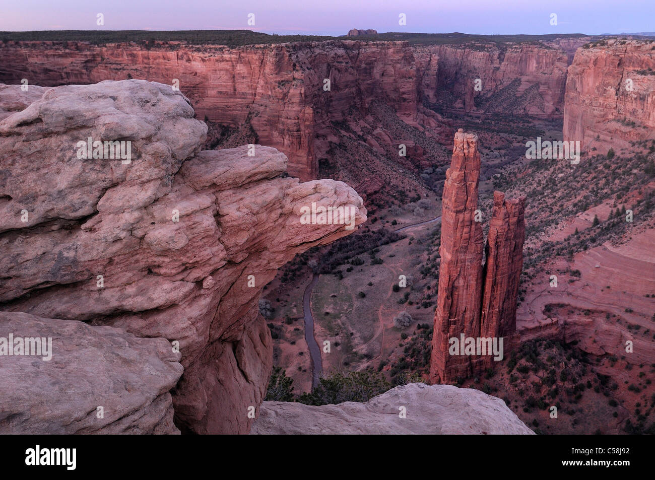 Spider Rock, Canyon de Chelly, National Monument, Arizona, USA, United States, America, rocks, mountains Stock Photo