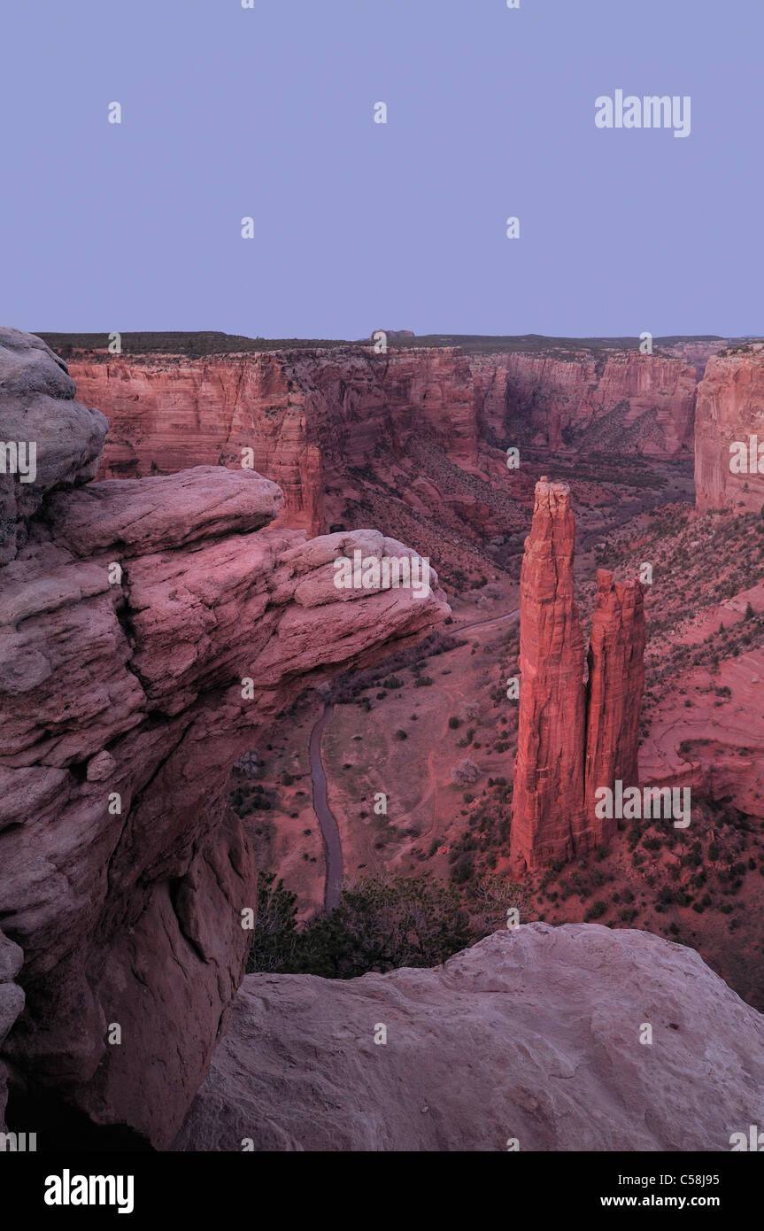 Spider Rock, Canyon de Chelly, National Monument, Arizona, USA, United States, America, rocks, mountains Stock Photo