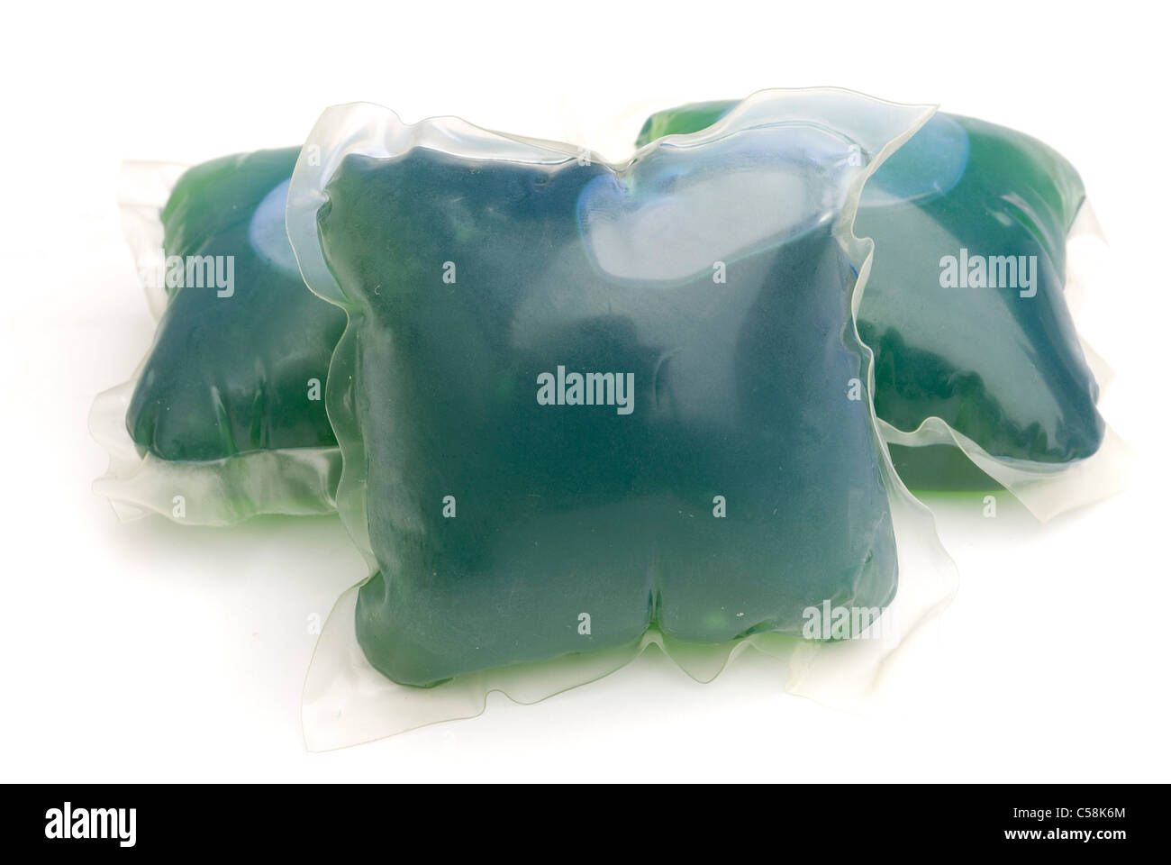 Gel capsules for washing machine isolated on white background Stock Photo Alamy