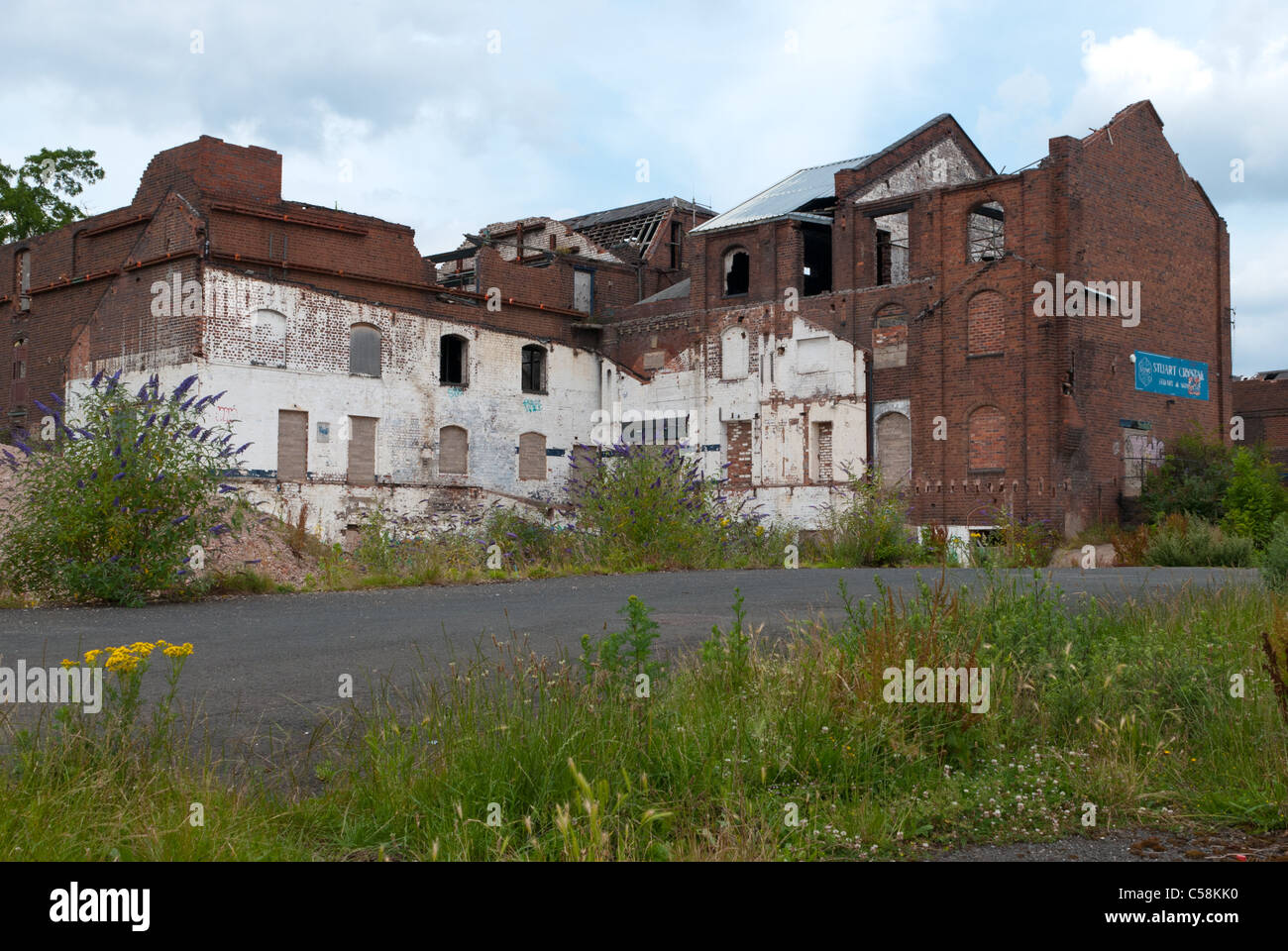 The derelict Stuart Crystal glassworks in Stourbridge, West Midlands