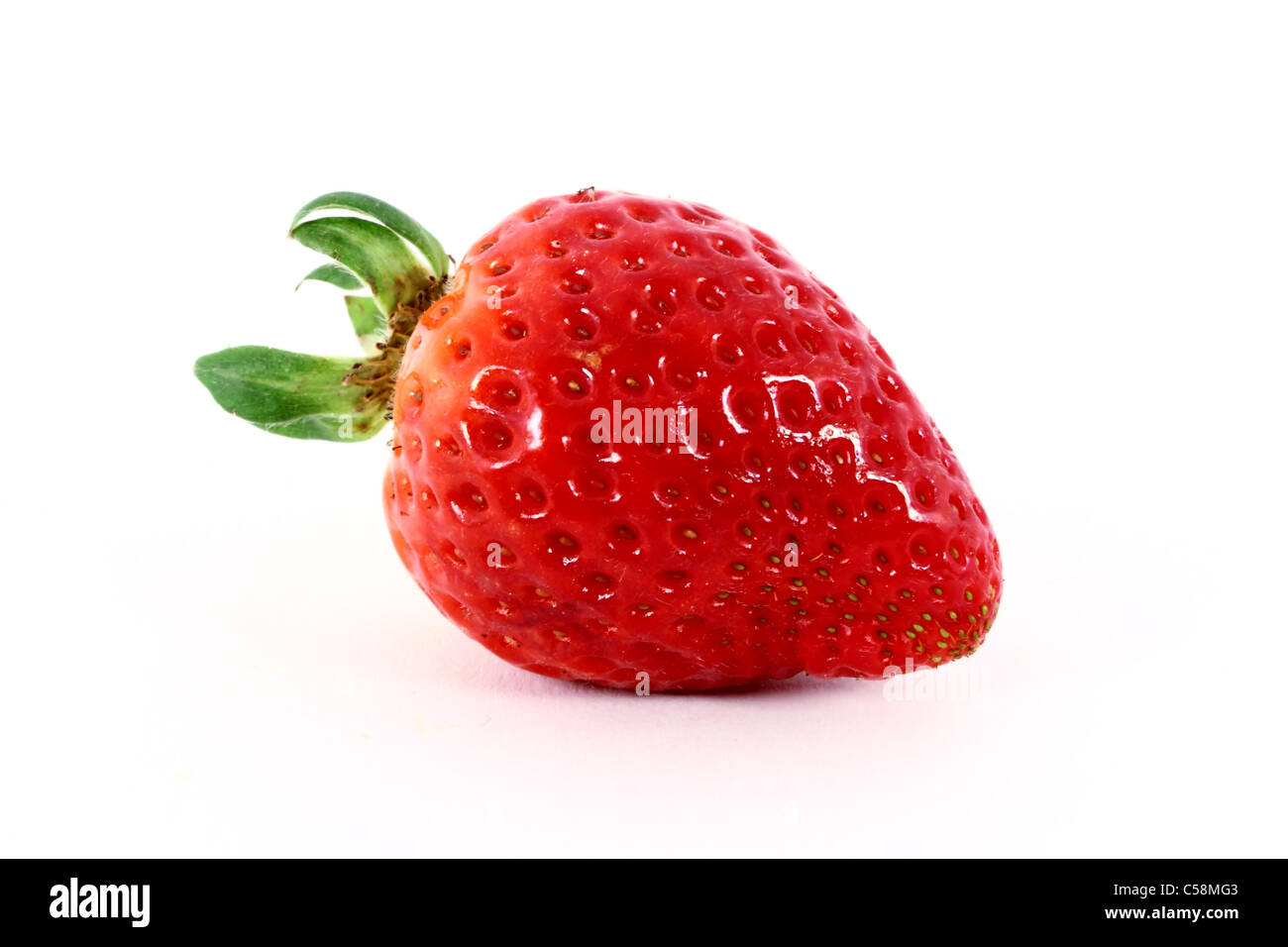 Fresh ripe strawberry isolated on white background Stock Photo - Alamy