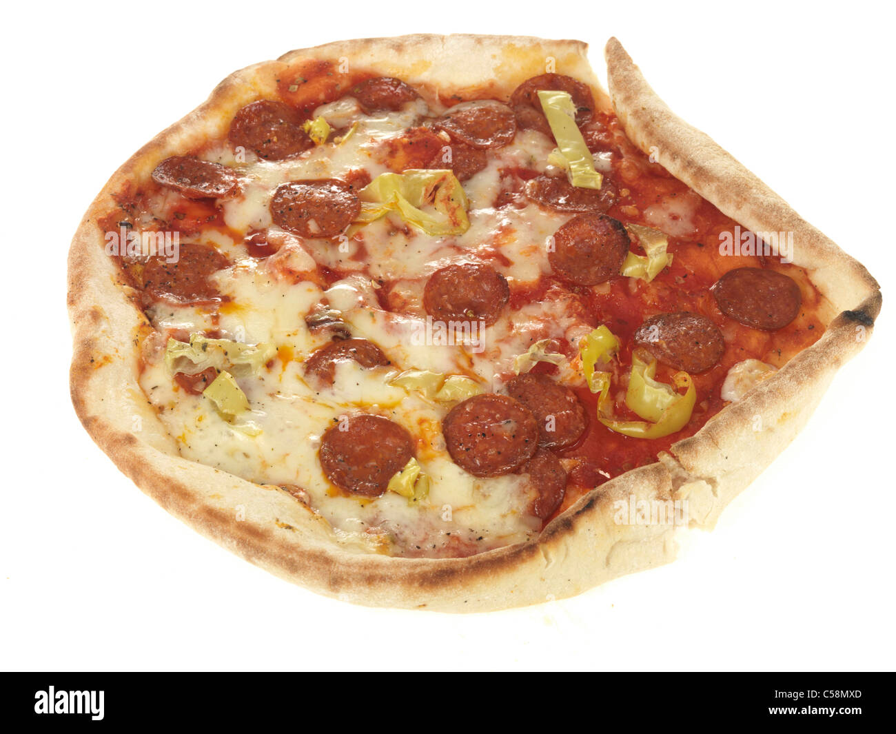 American Hot Pizza Stock Photo
