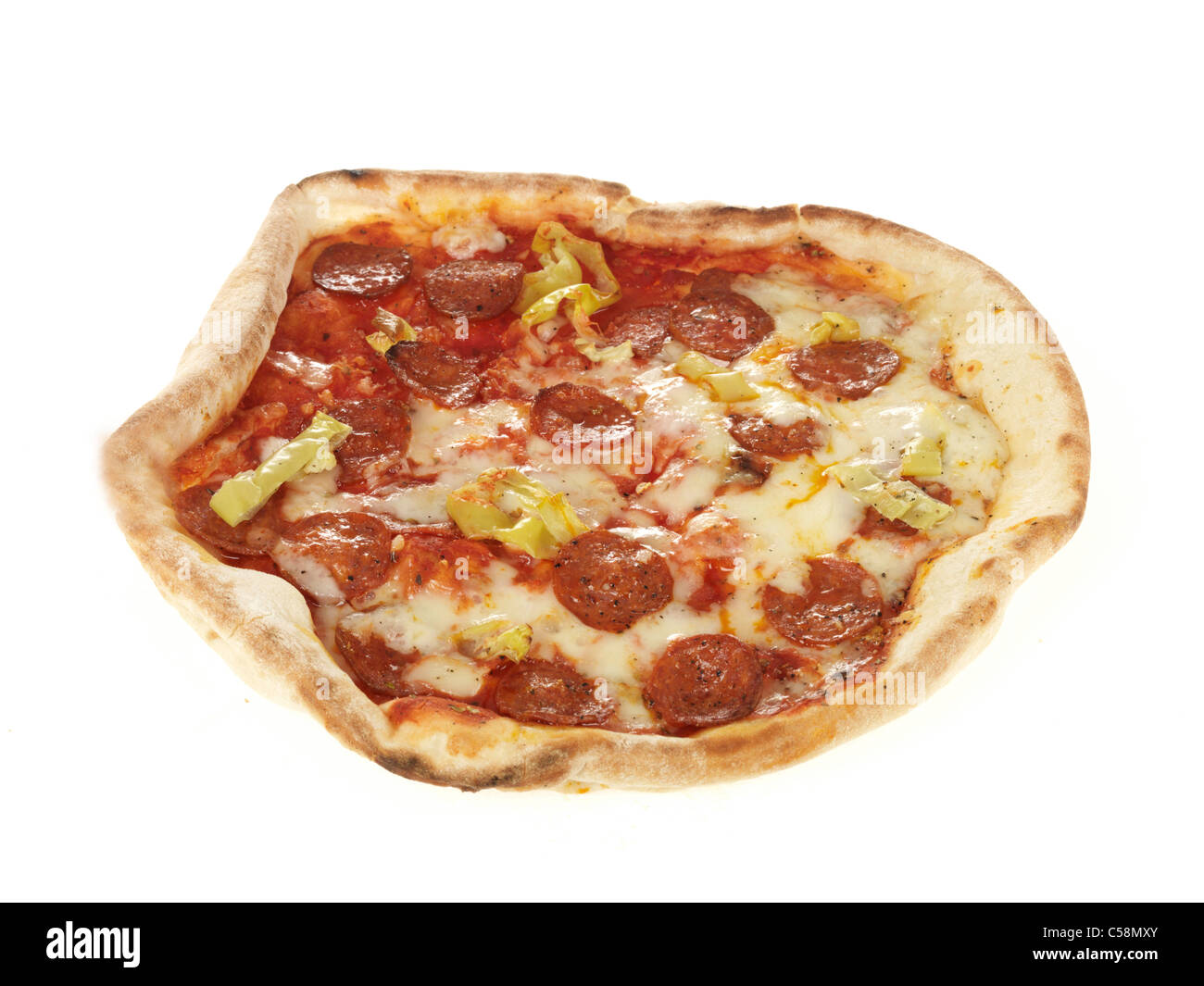 American Hot Pizza Stock Photo