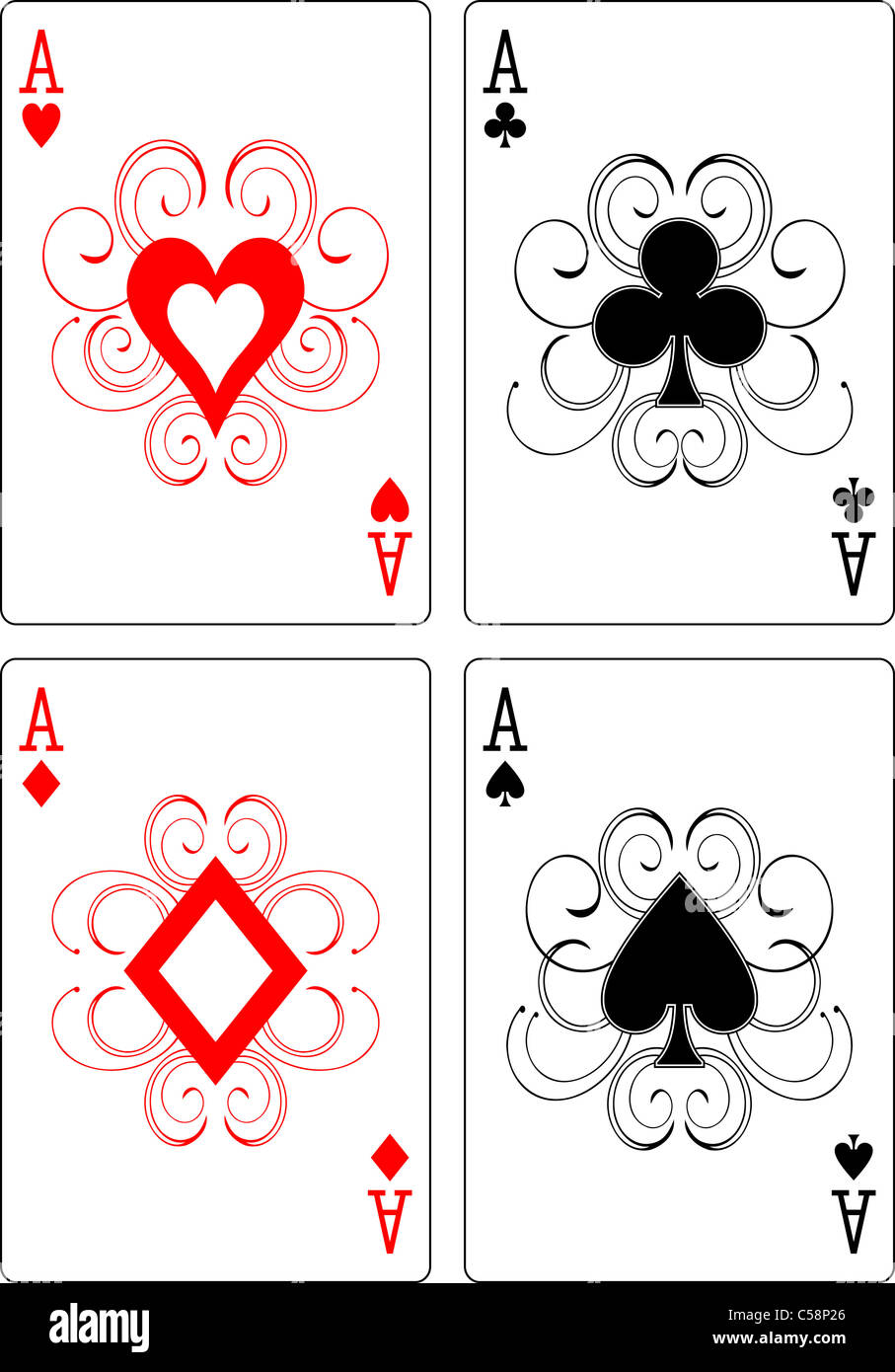 four aces Stock Photo